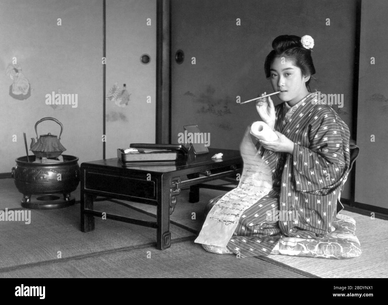 Geisha, Anfang des 20. Jahrhunderts Stockfoto