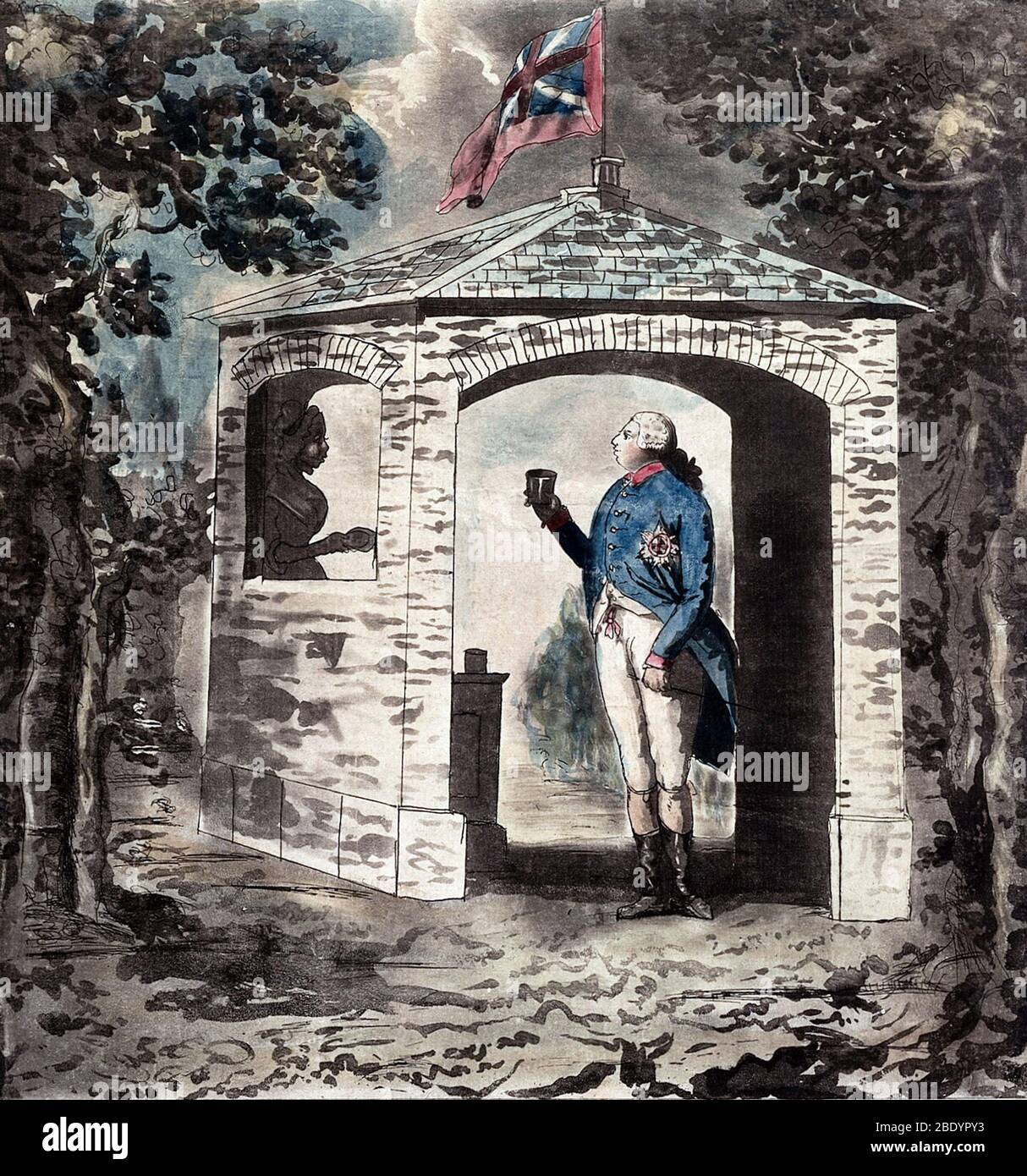King George III im Cheltenham Spa, 1788 Stockfoto