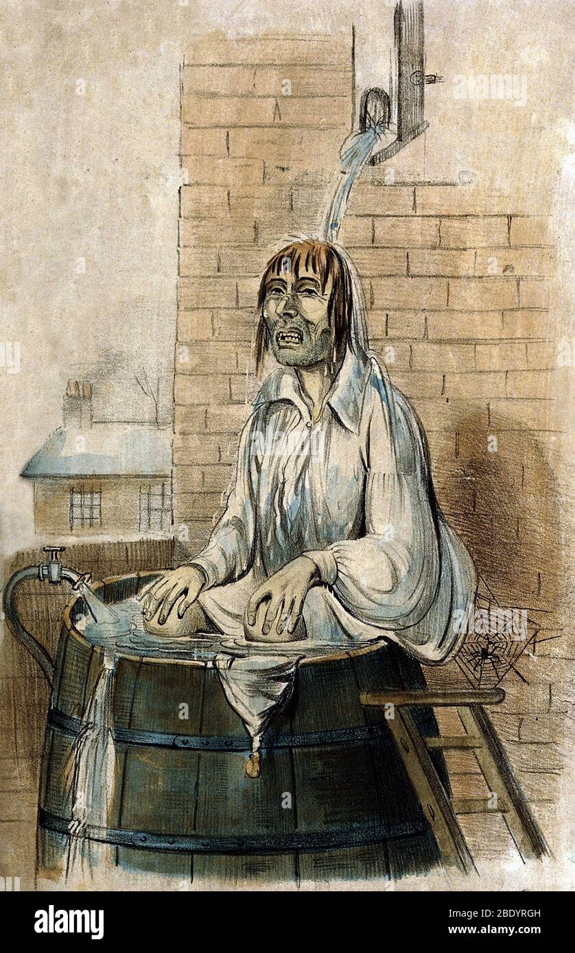 Hydrotherapie, Selbstheilung für Fieber, 19. Jahrhundert Stockfoto