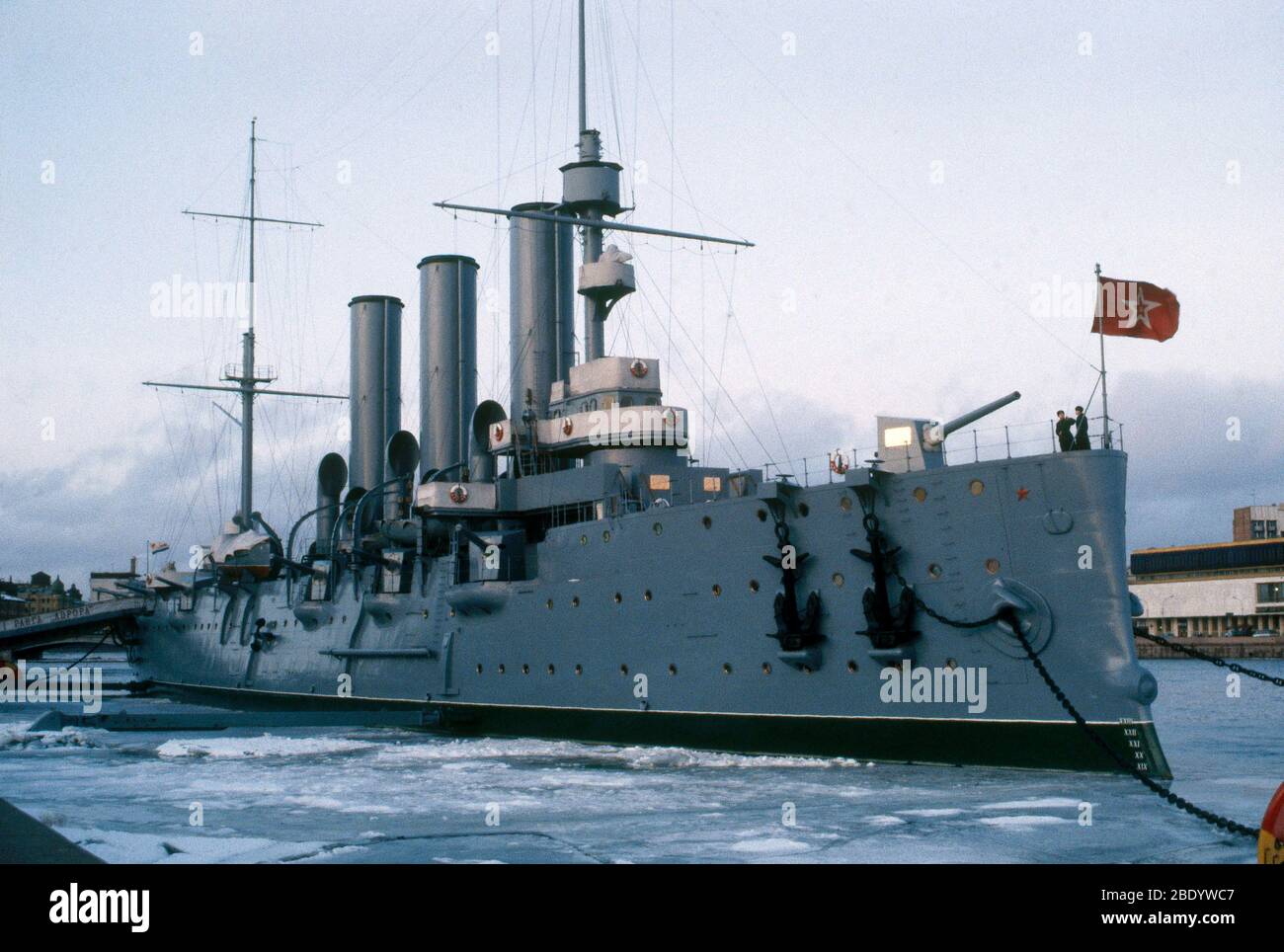 Sowjetisches Schlachtschiff Stockfoto