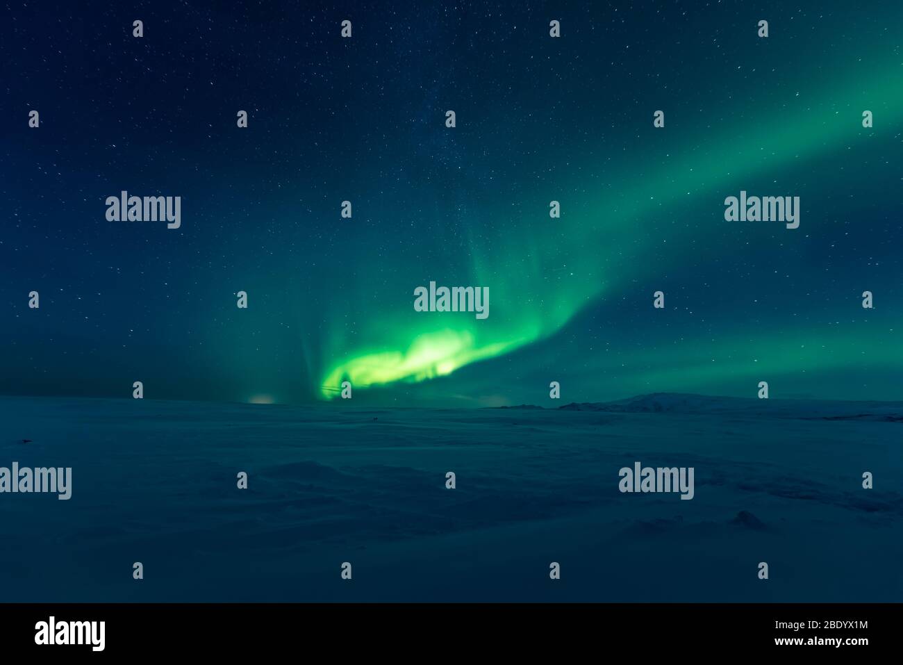 Nordlichter Aurora Borealis Stockfoto