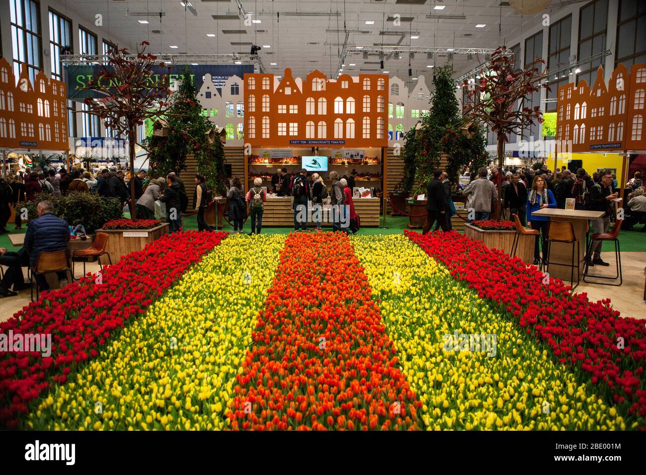 Berlin/Deutschland -22. Januar 2020: Gartenhalle auf der Grünen Woche in der Messe Berlin, Deutschland; die größte Messe für Lebensmittel, Stockfoto