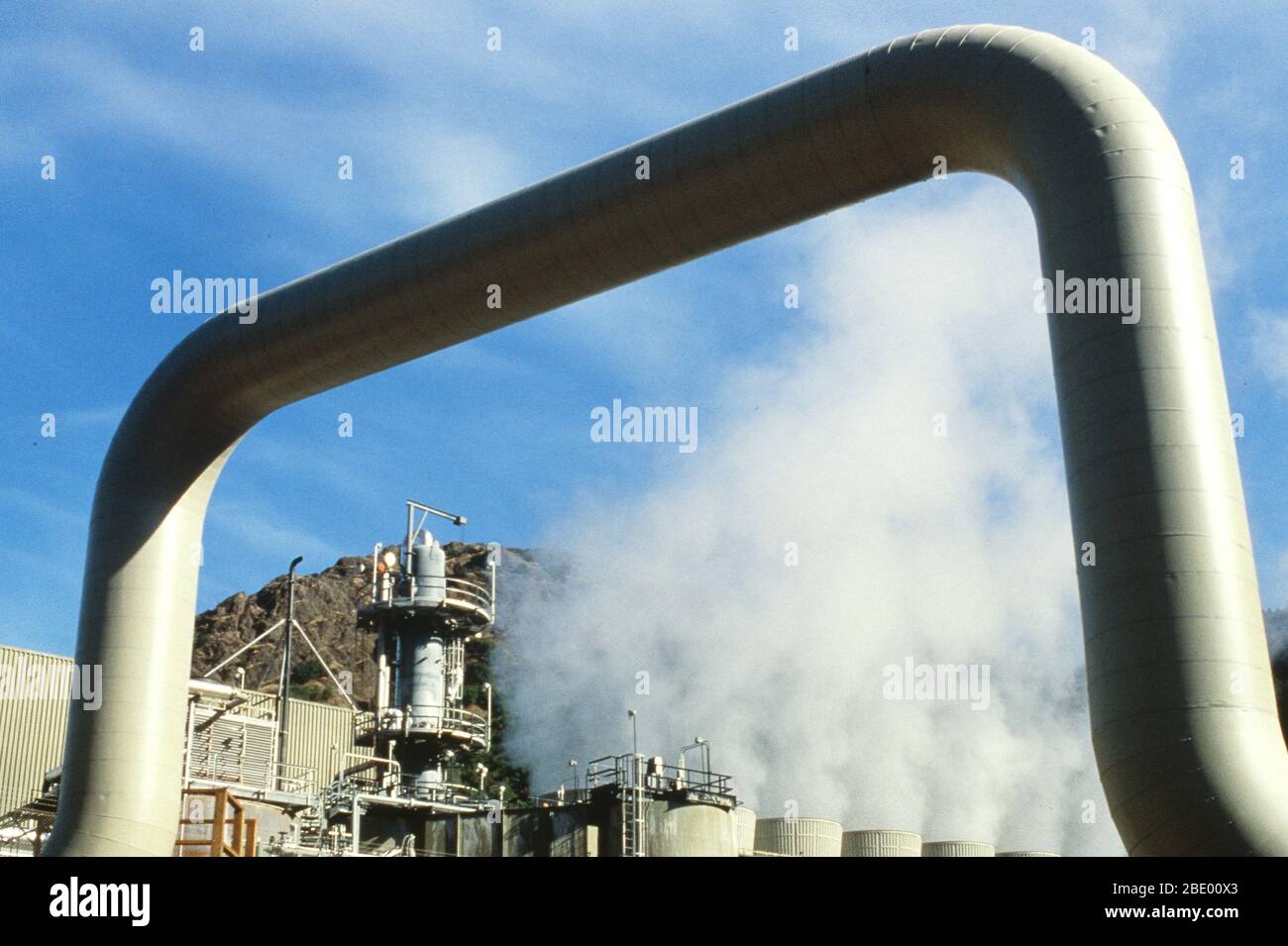 Geothermie-Kraftwerk Stockfoto