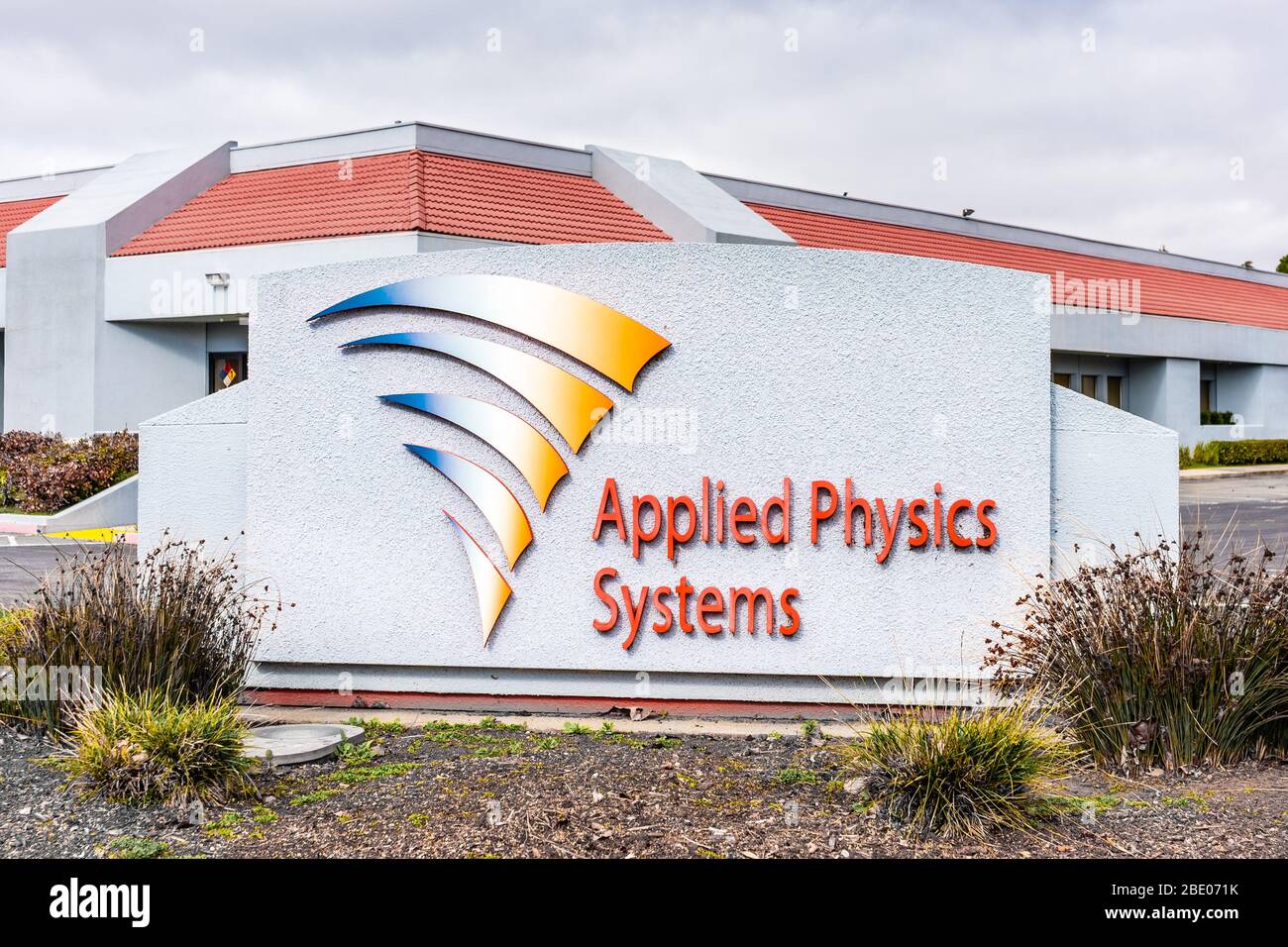 Jan 27, 2020 Mountain View / CA / USA - Applied Physics Systems Hauptsitz im Silicon Valley; Applied Physics Systems, Inc. Fertigt Sensoren und Stockfoto