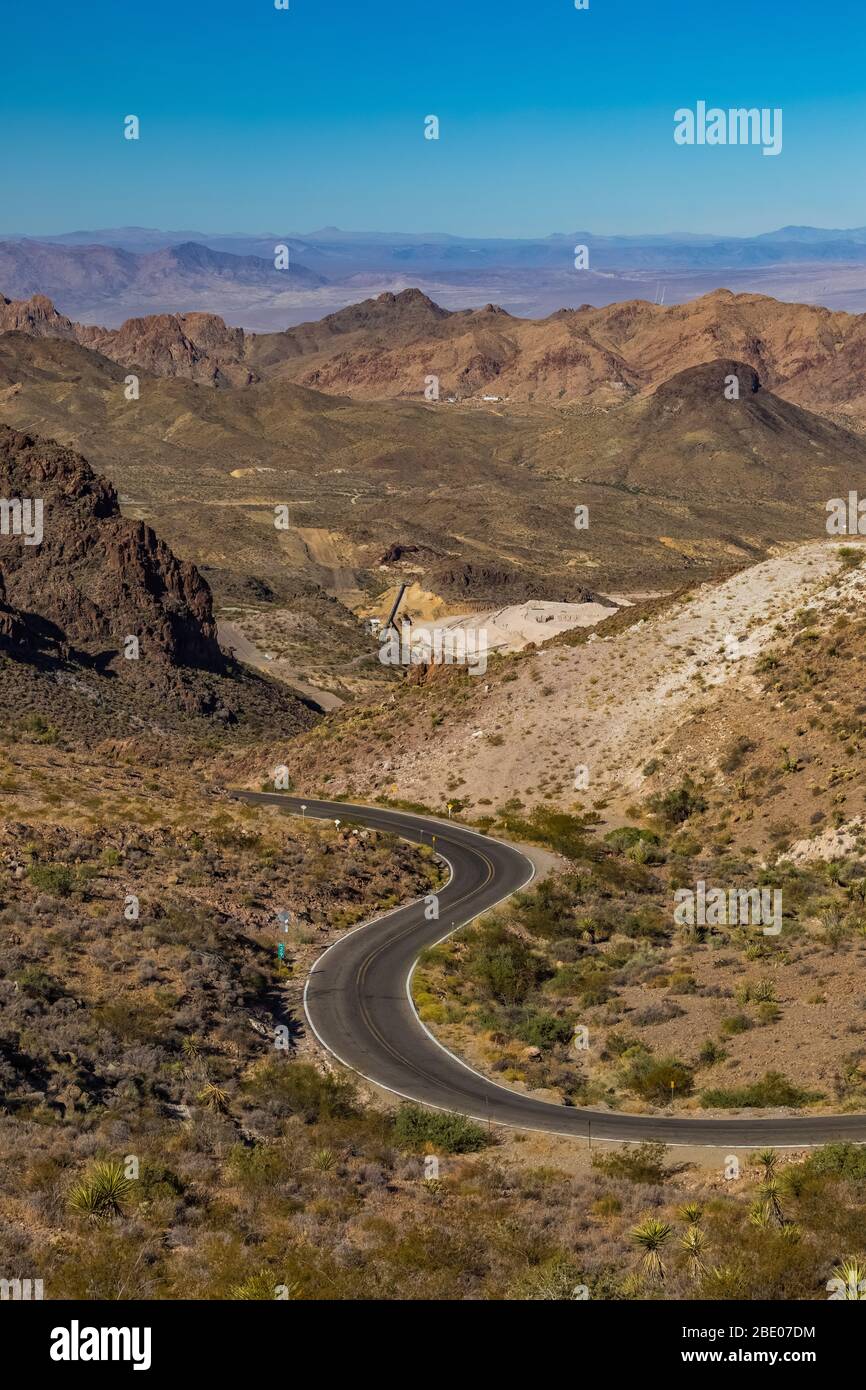 Sitgreaves Pass Nähe in der Nähe von Oatman entlang der historischen Route 66 in Arizona, USA Stockfoto