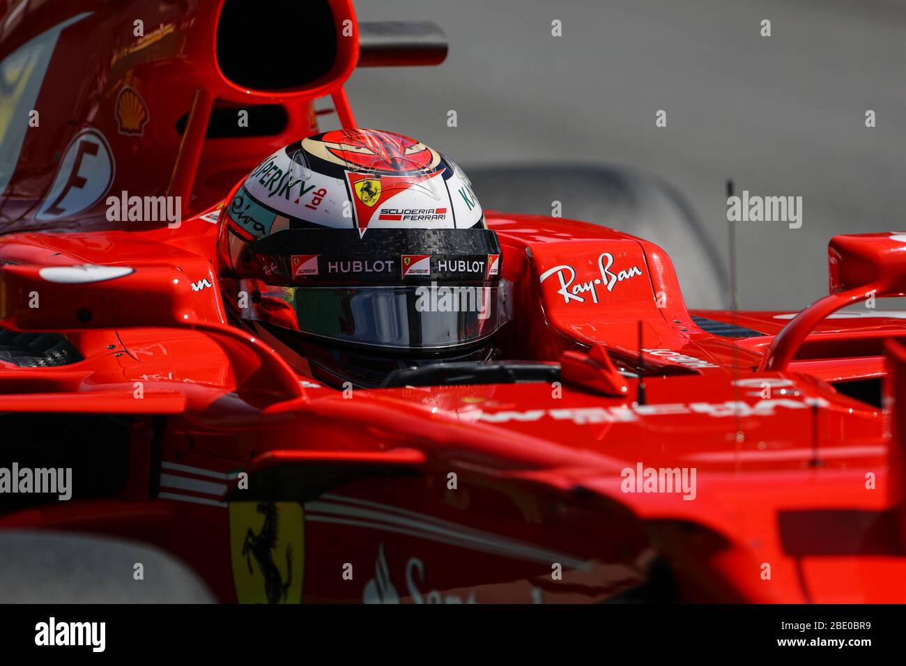 Kimi Raikkoen, Scuderia Ferrari, Ferrari SF70-H, 2017 Spanish GP, Circuit de Catalunya, Montmelò Stockfoto