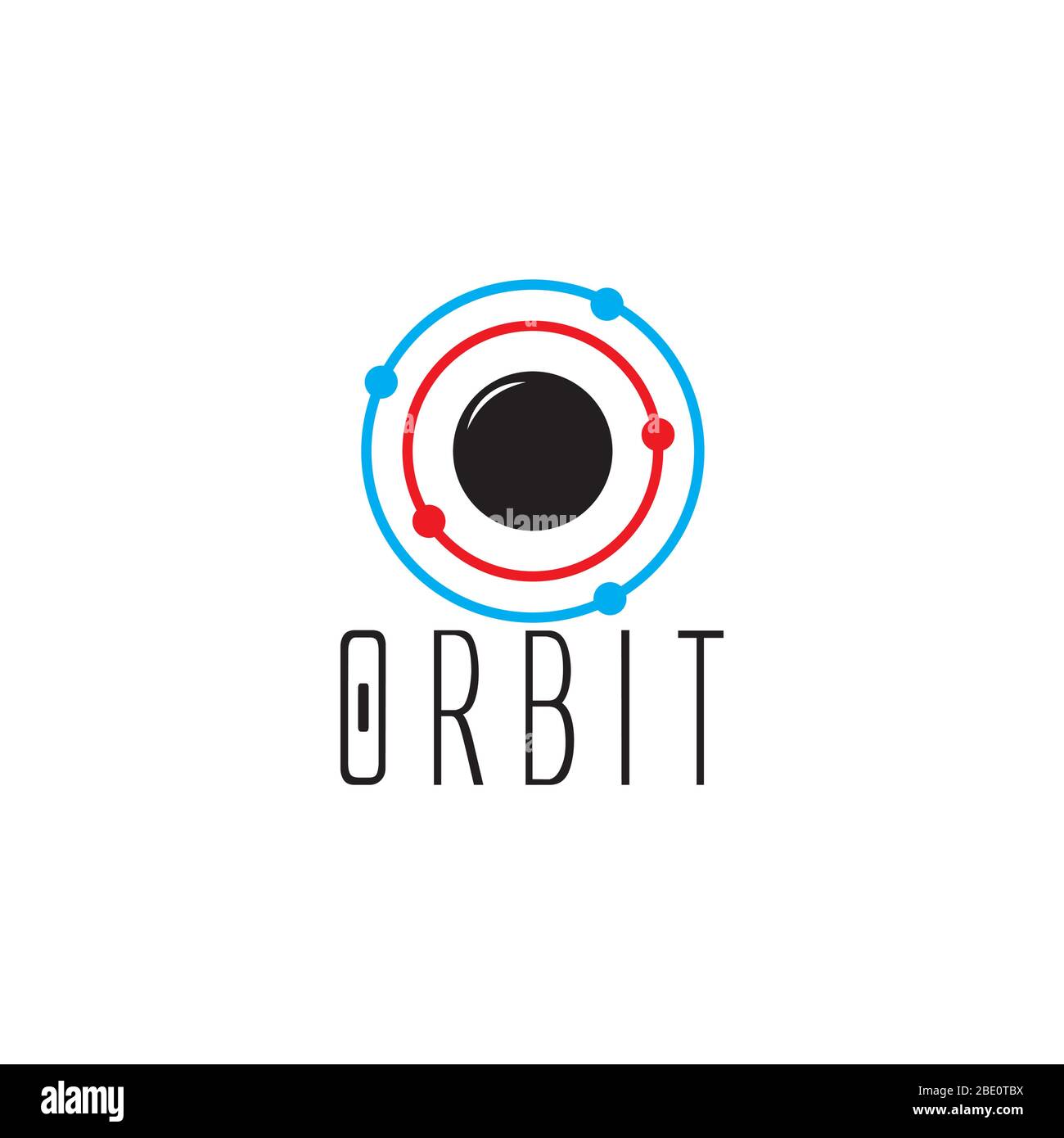 Orbital einfache bunte Logo Vektor Stock Vektor