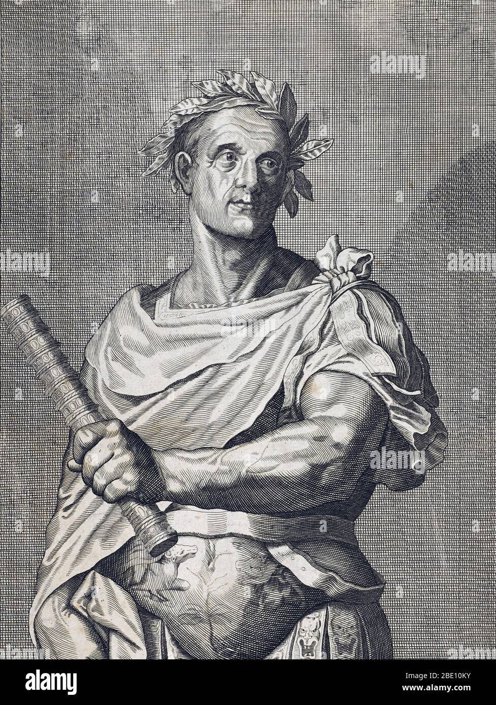 Gaius Julius Caesar (100-44 v. Chr.) war ein römischer General und Staatsmann. Er spielte eine entscheidende Rolle bei der allmählichen Umwandlung der römischen Republik in das römische Reich. In militärischen Kampagnen zur Sicherung der römischen Herrschaft über die Provinz Gallien (heute Frankreich) gewann er viel Prestige. Der römische Senat, aus Angst vor seiner Macht, befahl ihm, seine Armee zu lösen, aber Caesar weigerte sich, überquerte den Rubicon Fluss, kehrte nach Rom mit seiner Armee, und machte sich Diktator. Auf einer anschließenden Kampagne in Asien berichtete er dem Senat: "Ich kam, ich sah, ich eroberte." Caesar wurde von seinem Freund Brutus und o ermordet Stockfoto
