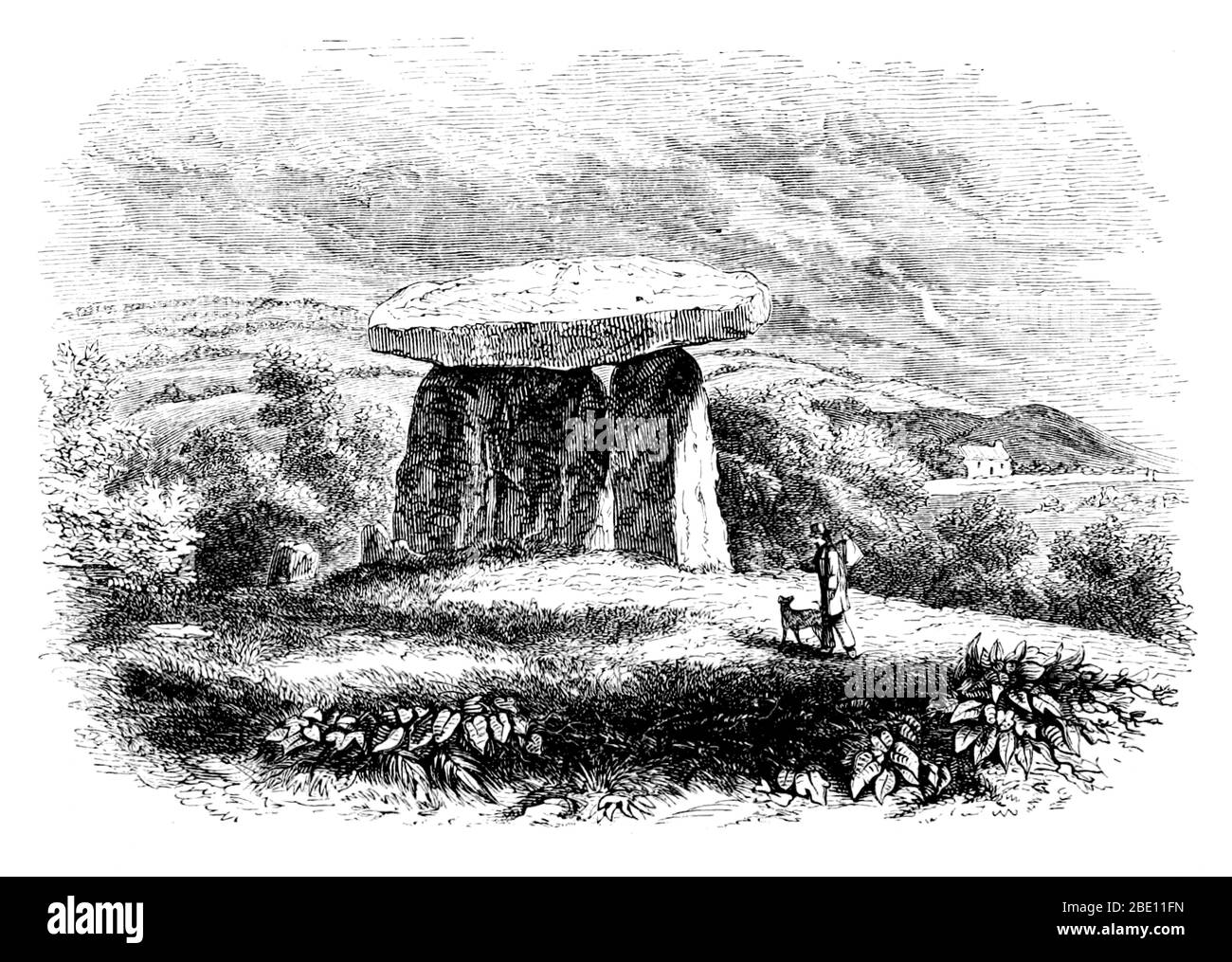 Cromlech, Megalithisches Altargrab Stockfoto