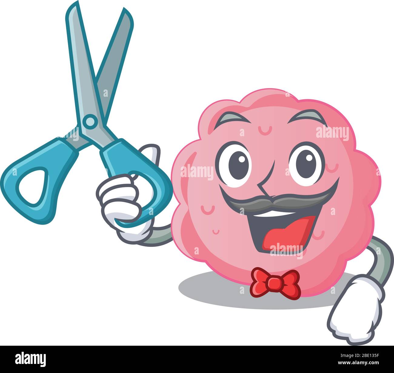 Sportliche anaplasma phagocytophilum Cartoon Charakter Design mit Friseur Stock Vektor