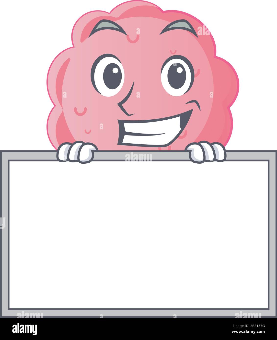 Lächelnd anaplasma phagocytophilum Cartoon Design-Stil hat ein Brett Stock Vektor