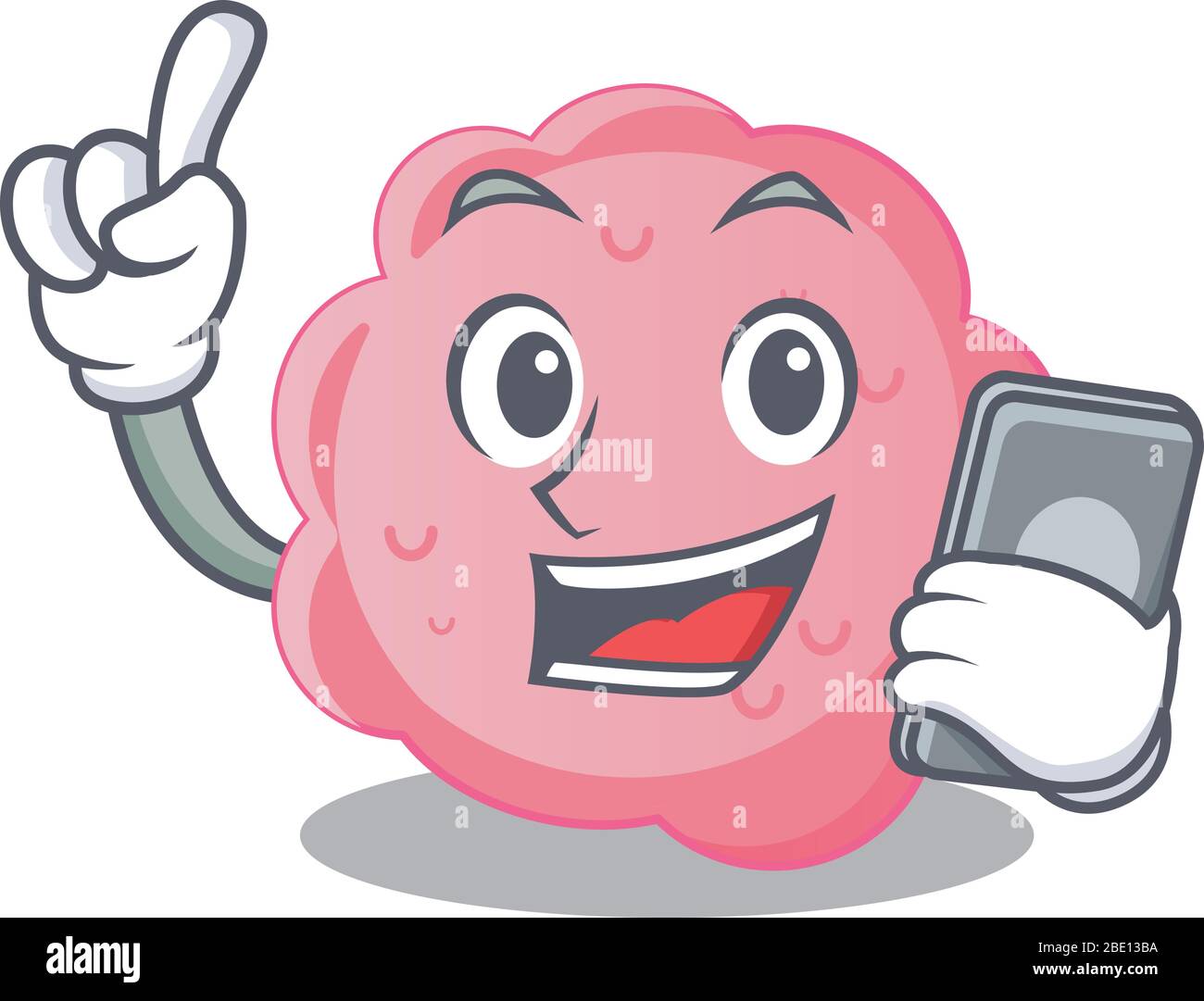 Anaplasma phagocytophilum Cartoon-Figur sprechen am Telefon Stock Vektor