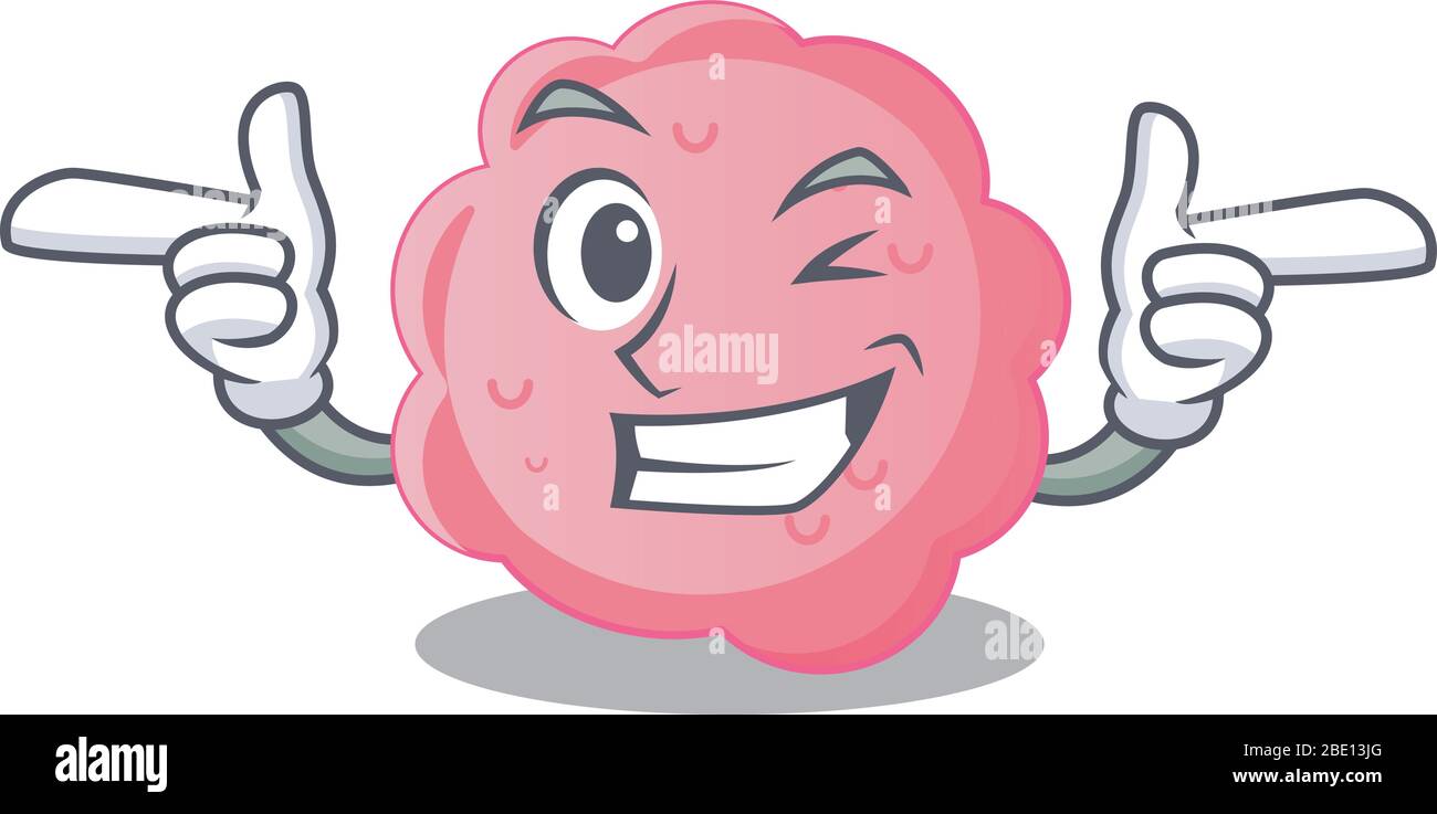 Cartoon Design Konzept von anaplasma phagocytophilum mit lustigen Augenzwinkern Stock Vektor