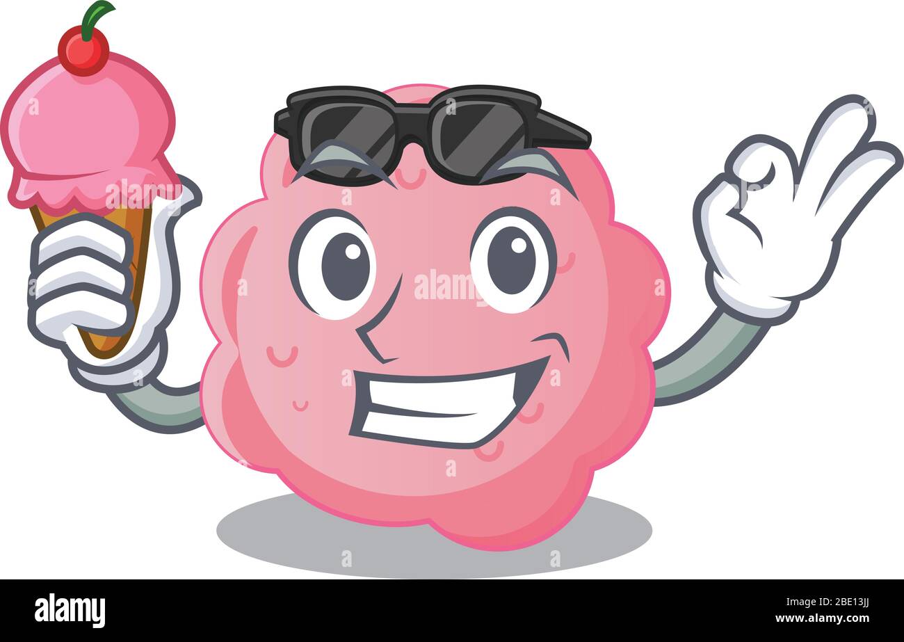 Cartoon Design Konzept von anaplasma phagocytophilum mit einem Eis Stock Vektor