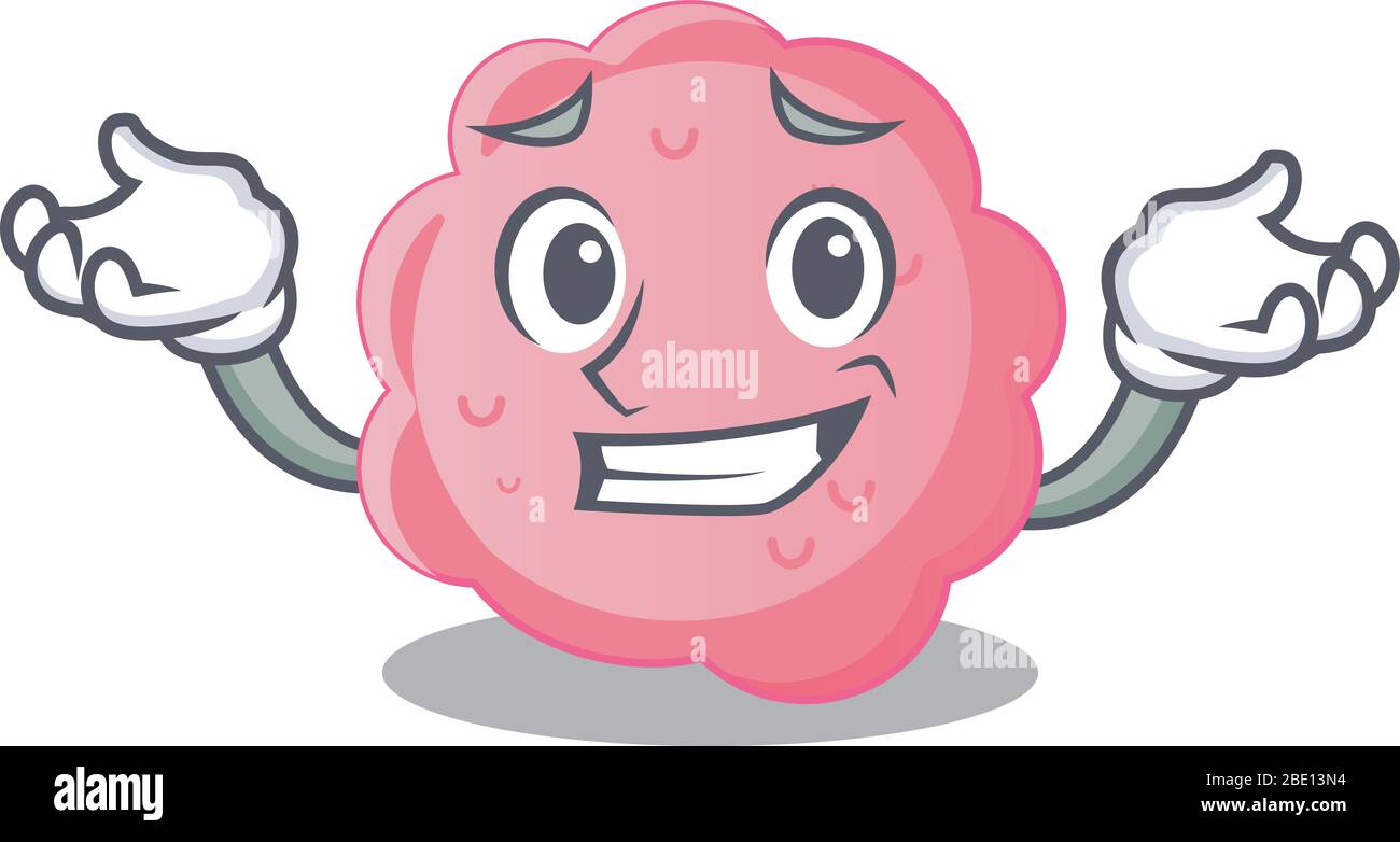 Ein Bild von grinsenden anaplasma Phagocytophilum Cartoon Design Konzept Stock Vektor