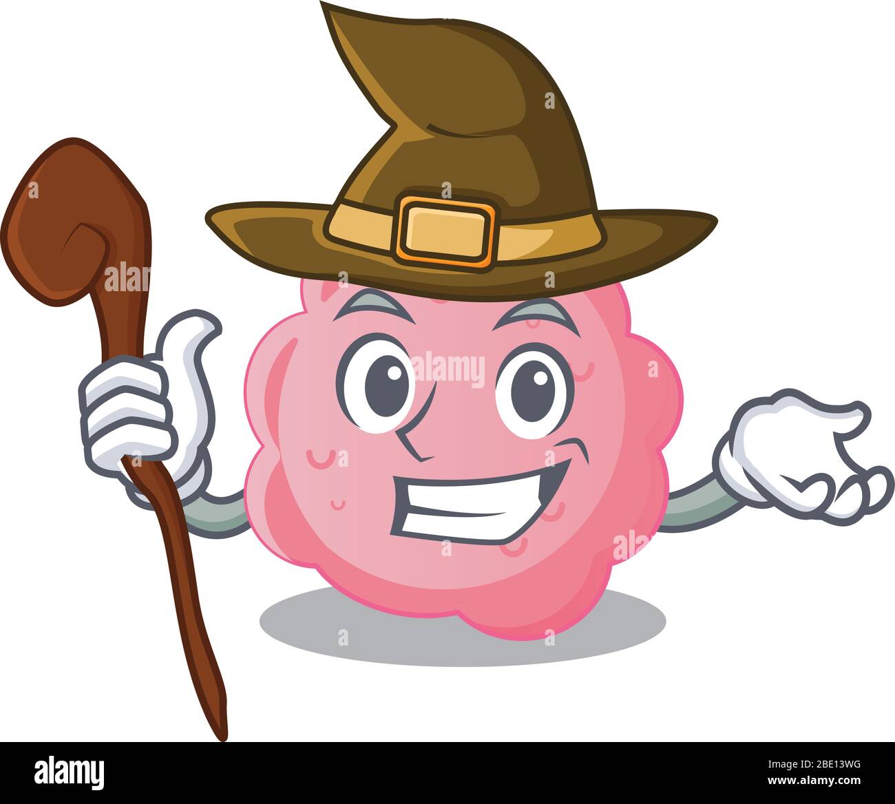 anaplasma phagocytophilum hinterhältig und knifflige Hexe Cartoon Charakter Stock Vektor