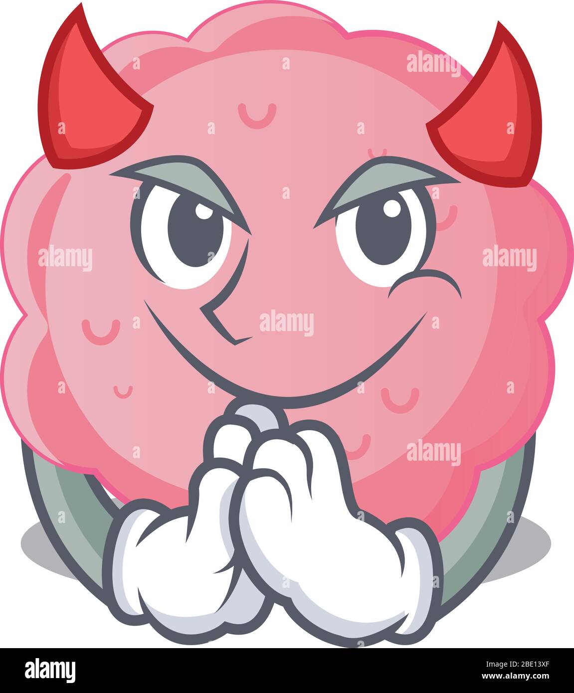 Anaplasma phagocytophilum als Teufel Cartoon Charakter Design-Stil gekleidet Stock Vektor