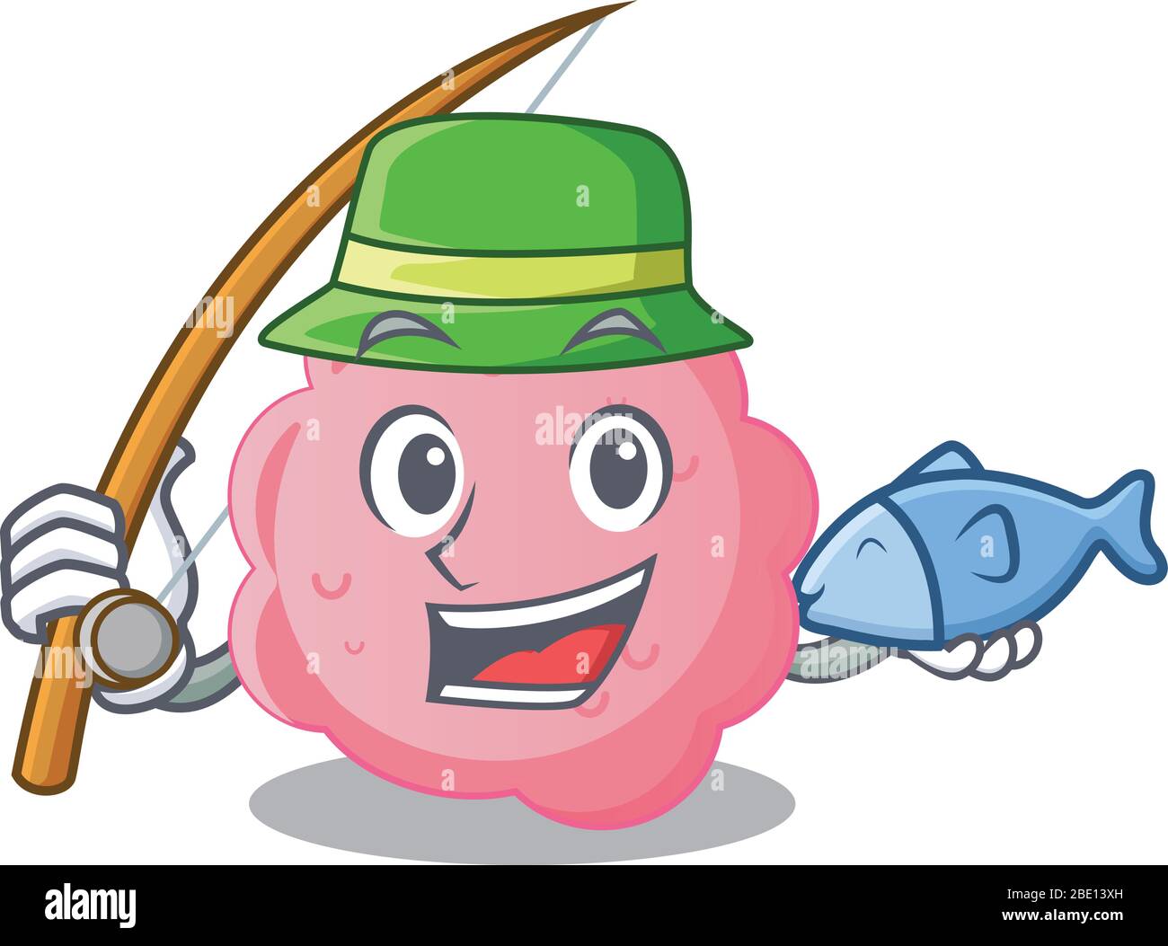 Cartoon Design Konzept von anaplasma phagocytophilum während des Fischens Stock Vektor