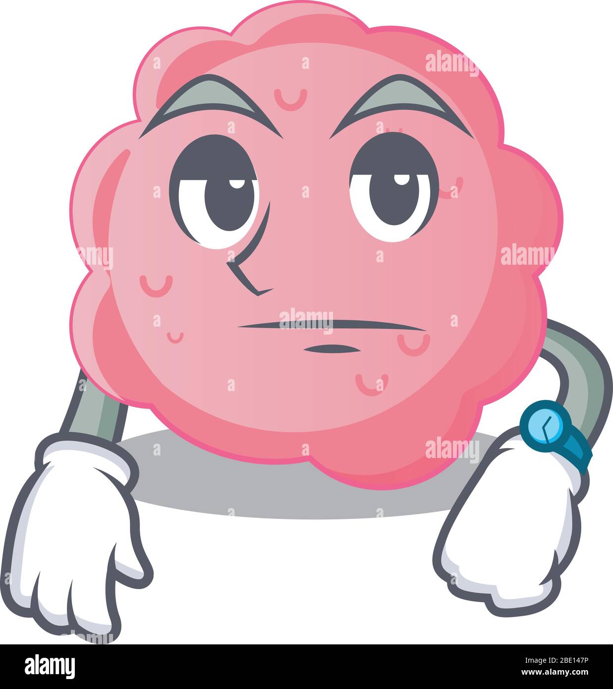 Maskottchen Design von anaplasma phagocytophilum zeigt wartende Geste Stock Vektor