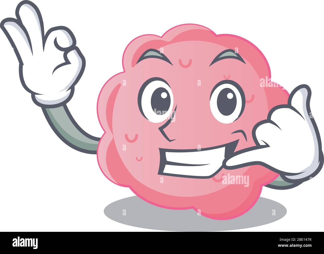 Cartoon-Design von anaplasma phagocytophilum mit rufen mich lustige Geste Stock Vektor