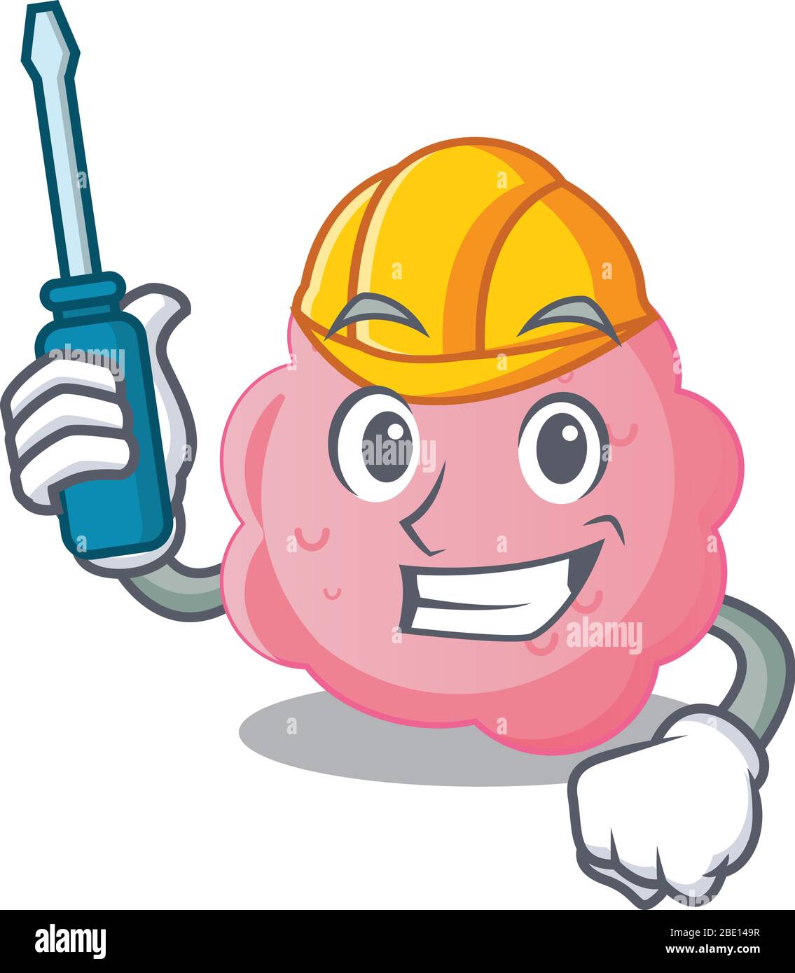 Cartoon-Charakter von anaplasma phagocytophilum arbeitete als Automobil Stock Vektor