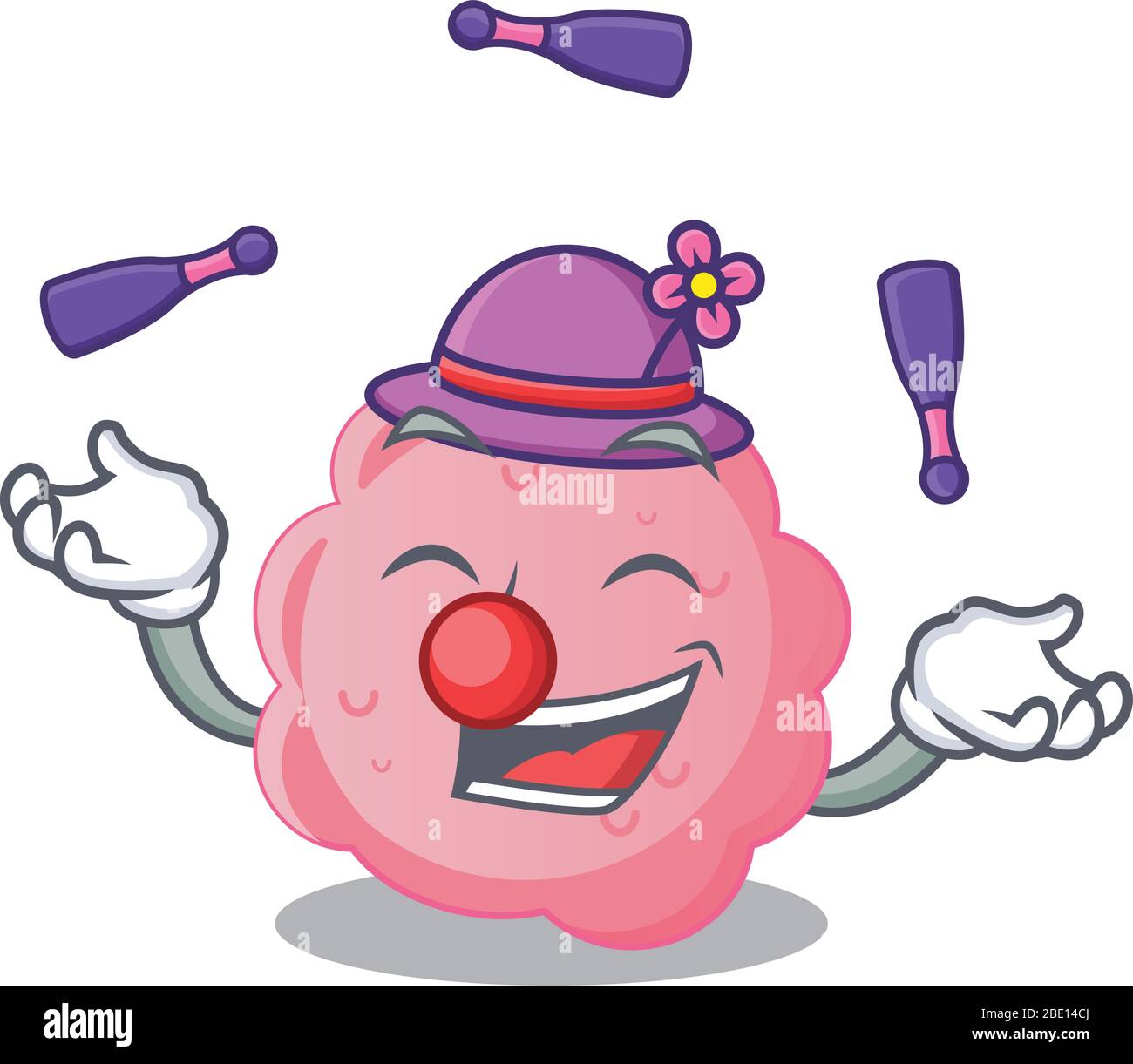 Ein attraktives anaplasma Phagocytophilum Cartoon Design Stil spielen Jonglieren Stock Vektor