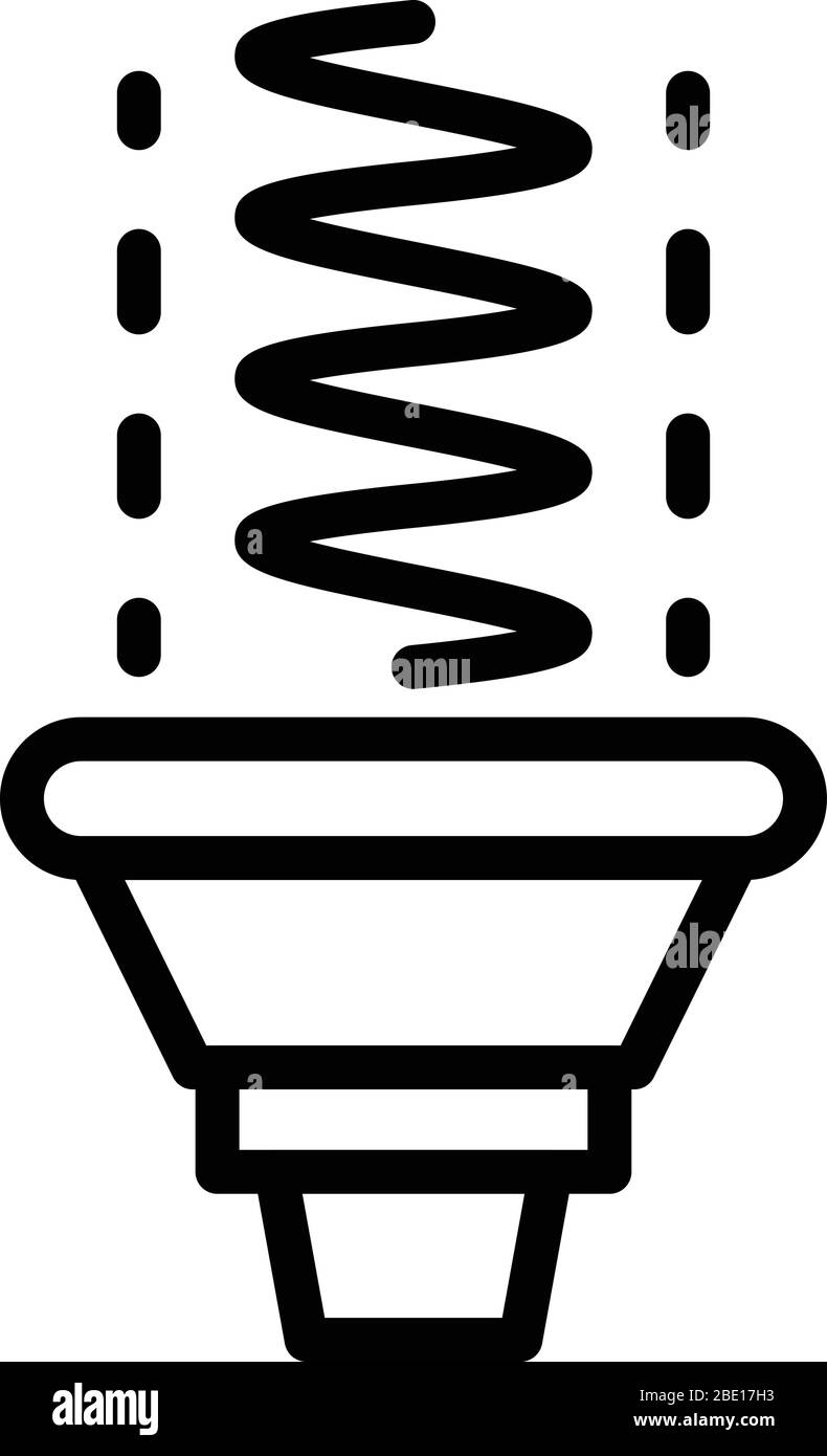 Glühlampensymbol, Outline-Stil Stock Vektor