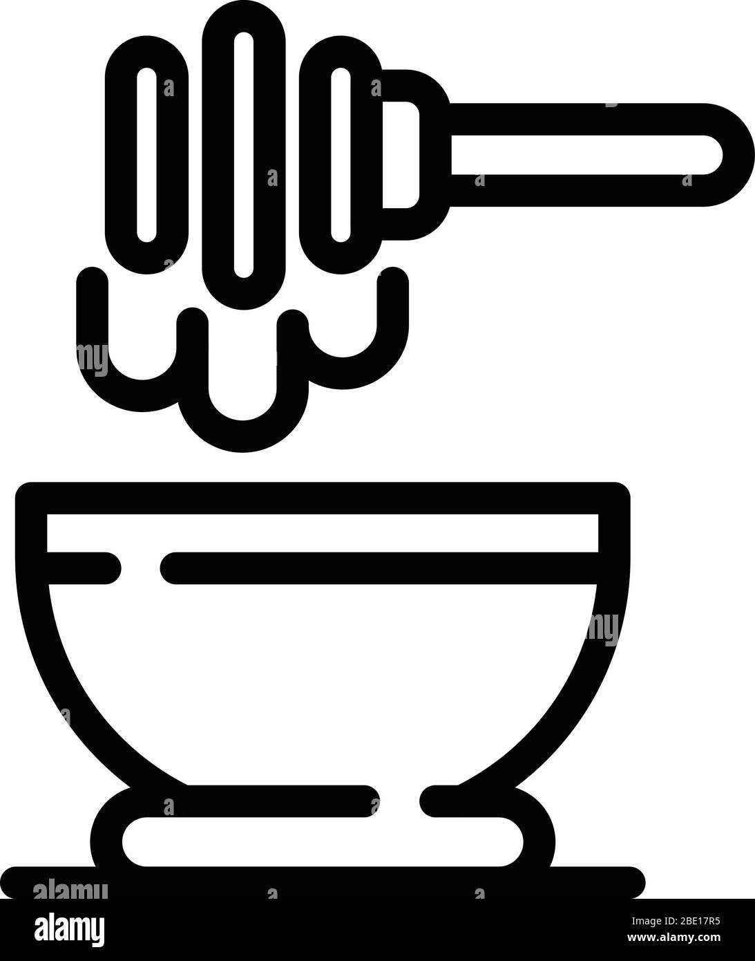 Teller- und Wachssymbol, Umrissstil Stock Vektor