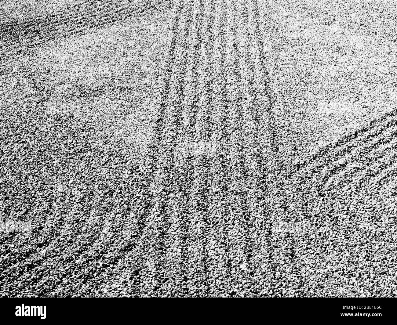 Sandmuster in japanischem Sand- und Steingarten Stockfoto