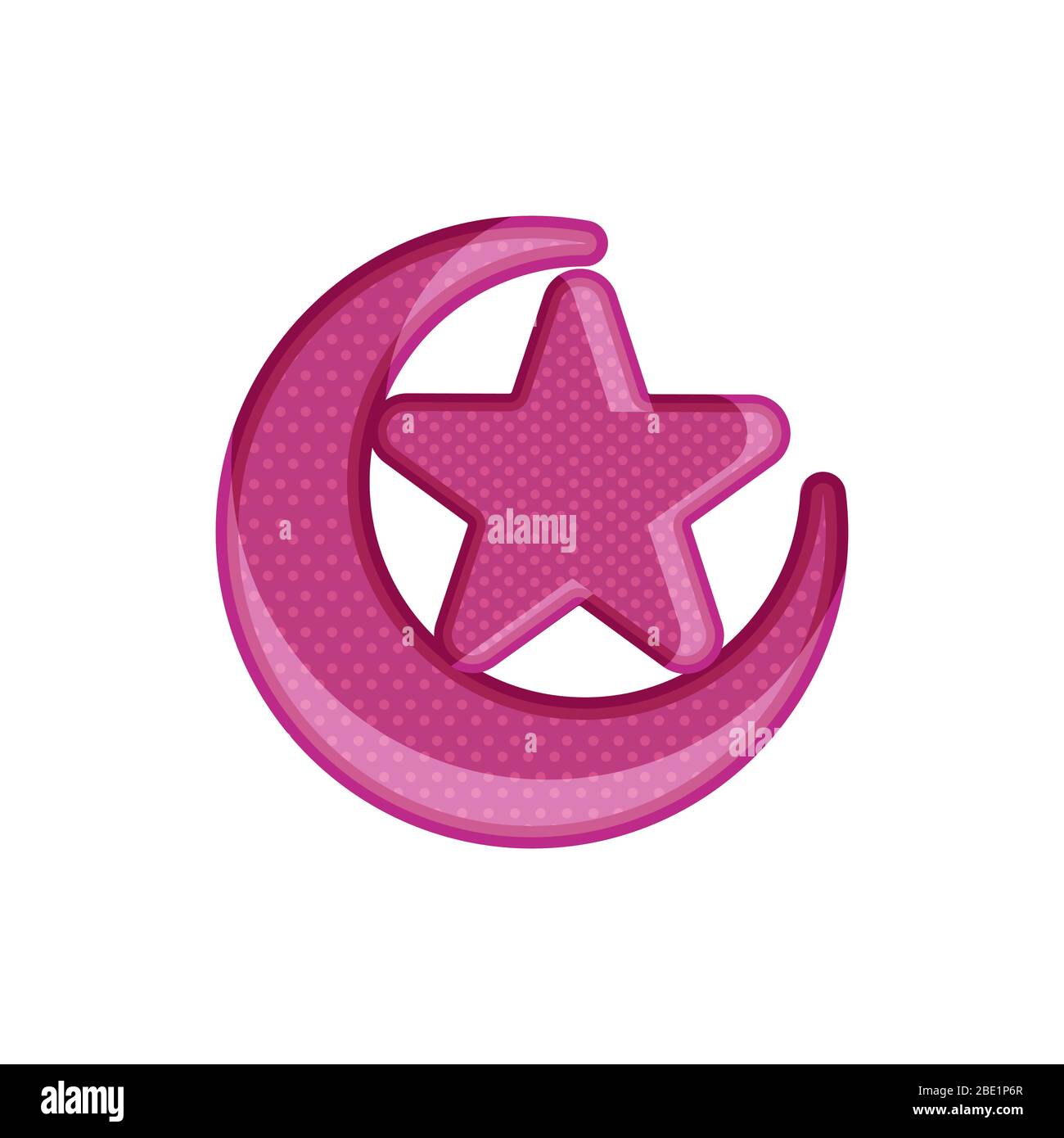 Trendy niedlich strukturierten rosa Stern Logo Vektor-Symbol Konzept Illustration Stock Vektor