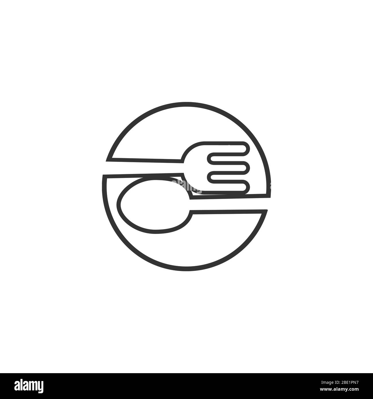 Grafik-Lebensmittel-Symbol Symbol für das Kochen Geschäft Vektor-Logo Illustration Stock Vektor