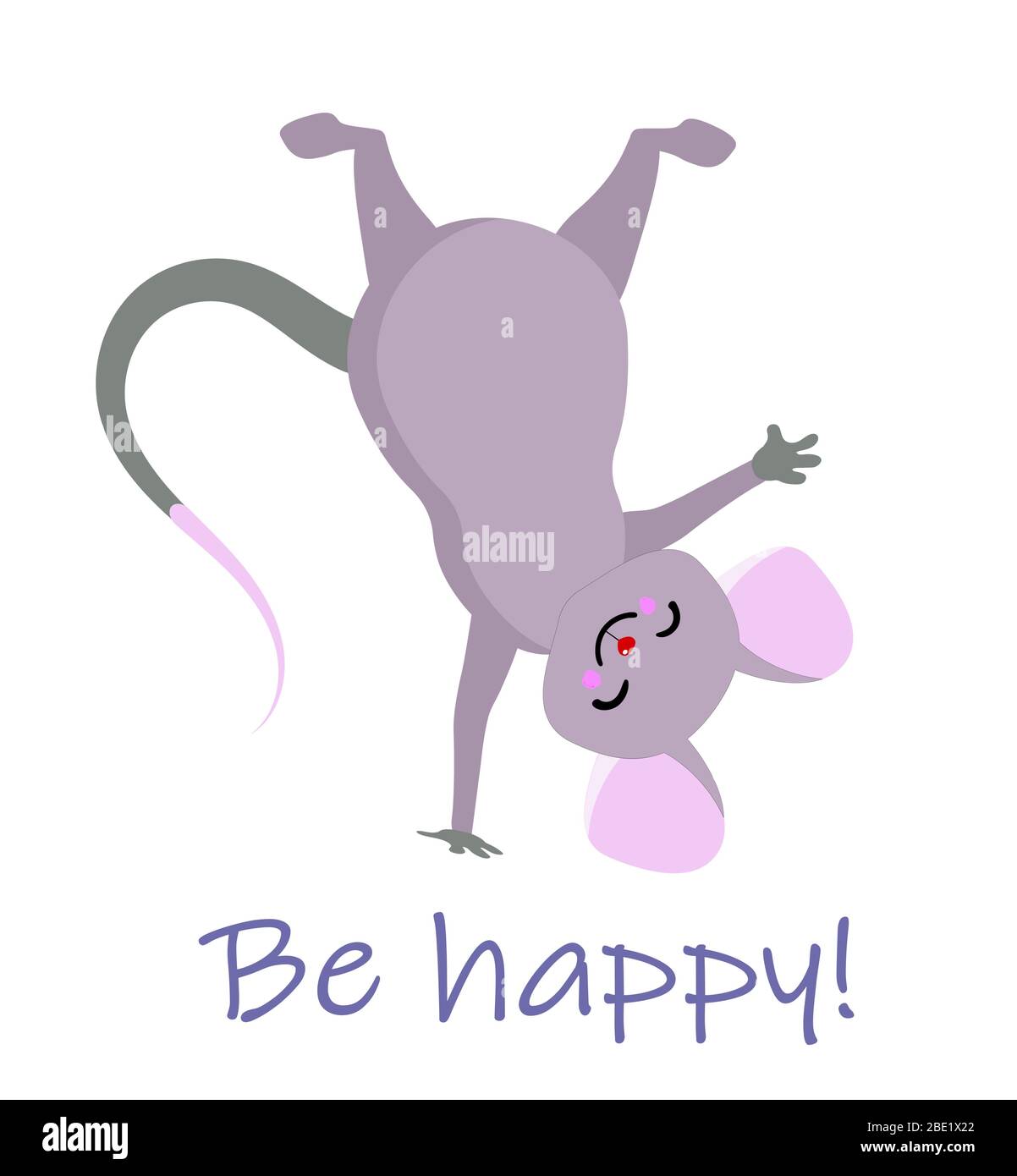 Maus niedlichen Baby Charakter Jahr der Maus Jahr der Ratte chinesischen Tierkreis Tier Haustier. Stock Vektor