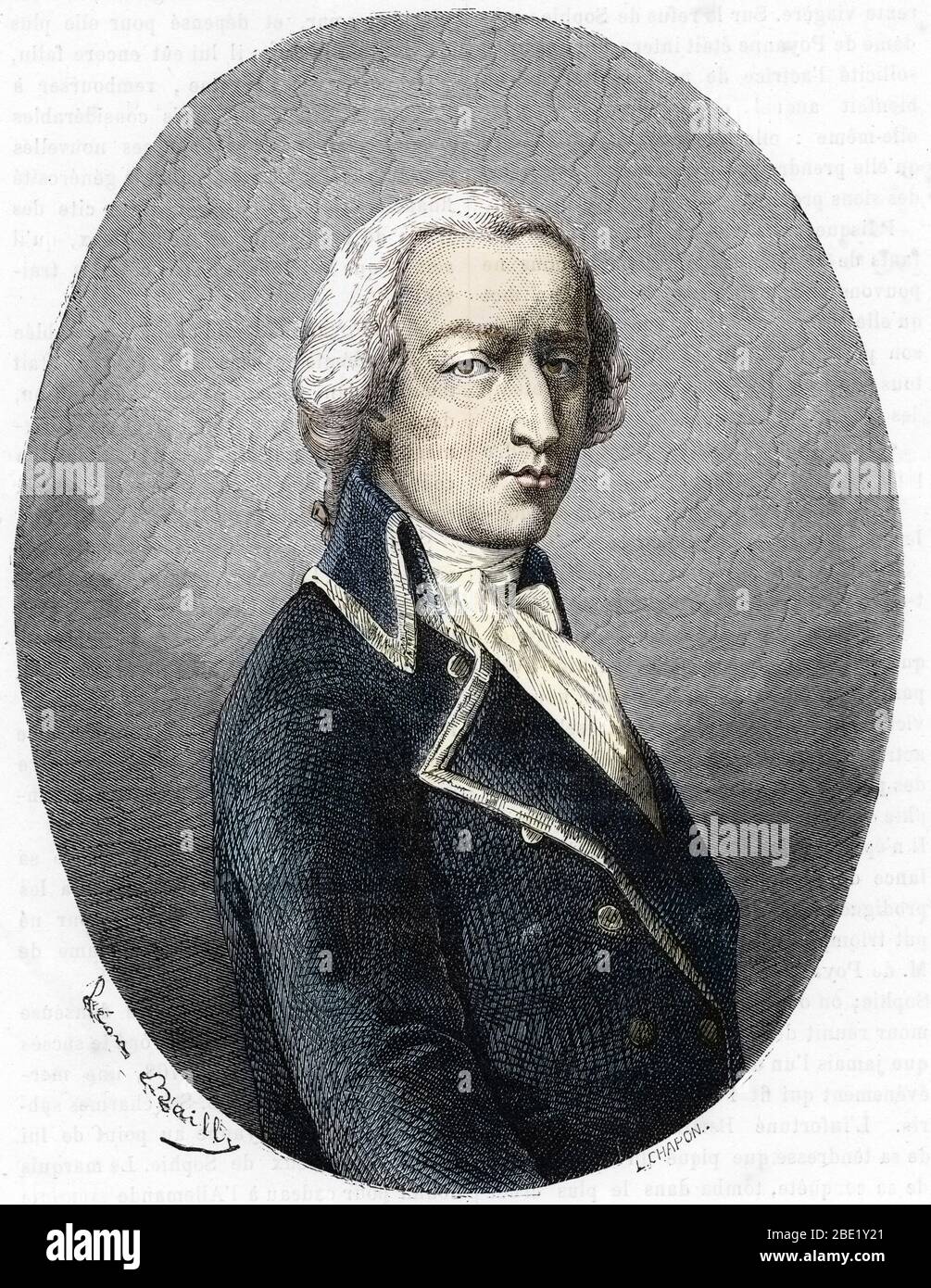 Portrait d'Antoine de Sartine (1729-1801) Chef de la Police sous Louis XV, 1770 Ca' (Portrait von Antoine de Sartine, französischer Polizeichef und Stockfoto