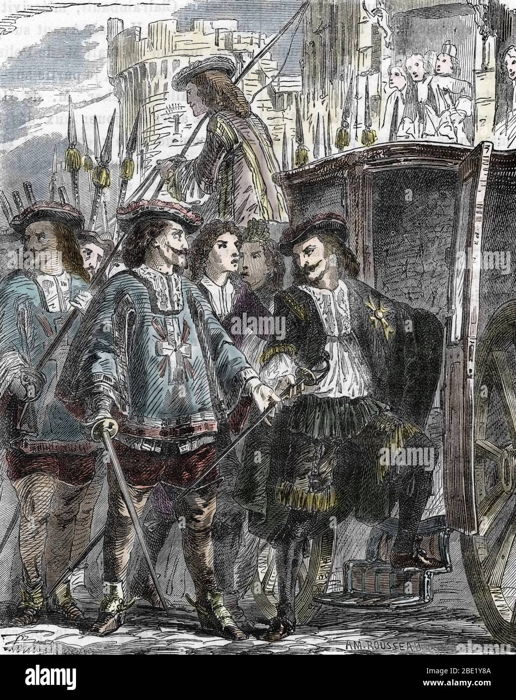 L'Arrestation de Nicolas Fouquet (1615-1680) par Charles de Batz-Castelmore, comte d'Artagnan (1611-1673) A Nantes, 5/09/1661' (Superintendent of Fin Stockfoto