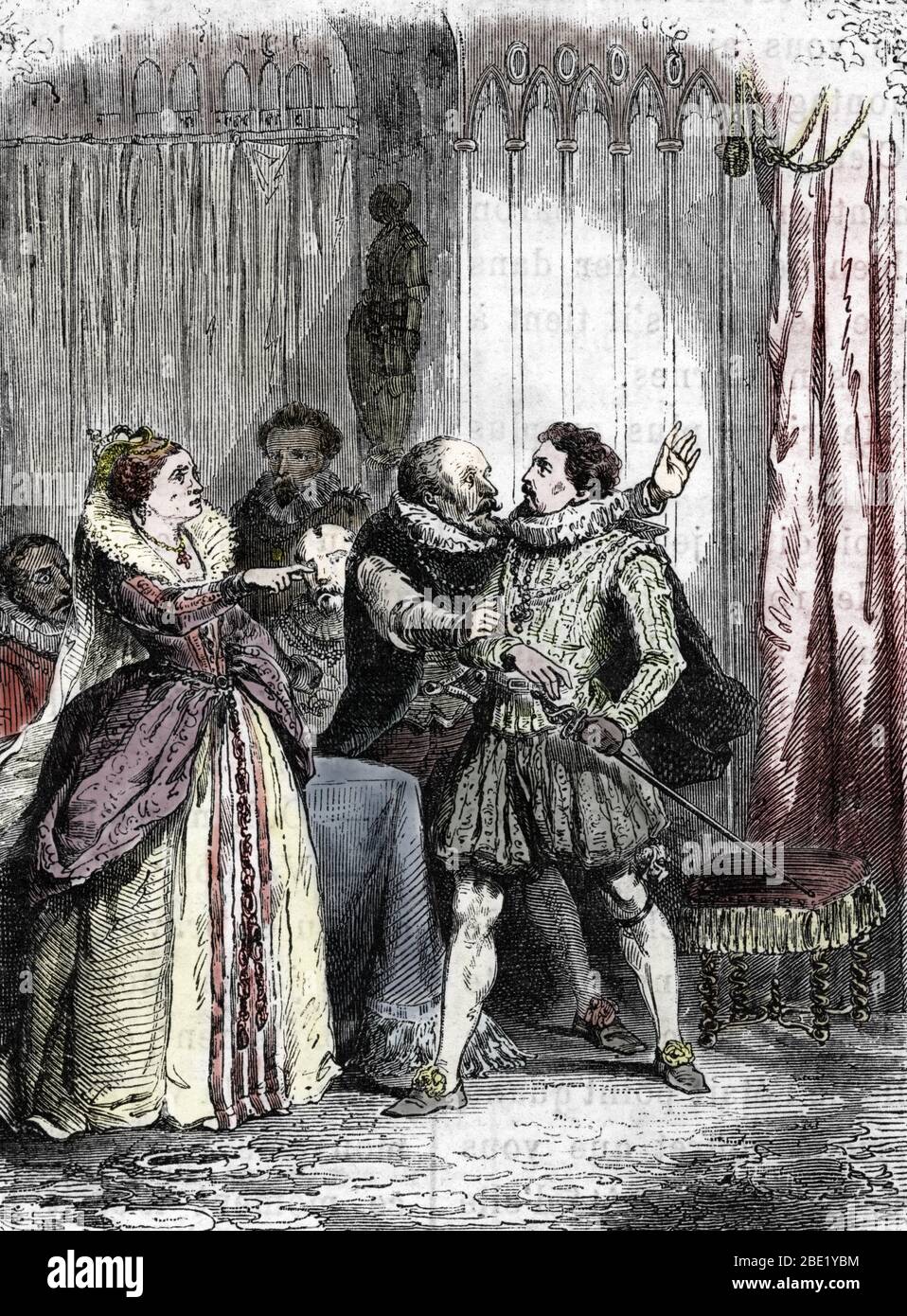 'La regente Marie de medicis (1575-1642) et son favori Concino Concini (1575-1617)' (die Regentin Marie de Medicis und ihr Favorit Concino Concini, m Stockfoto