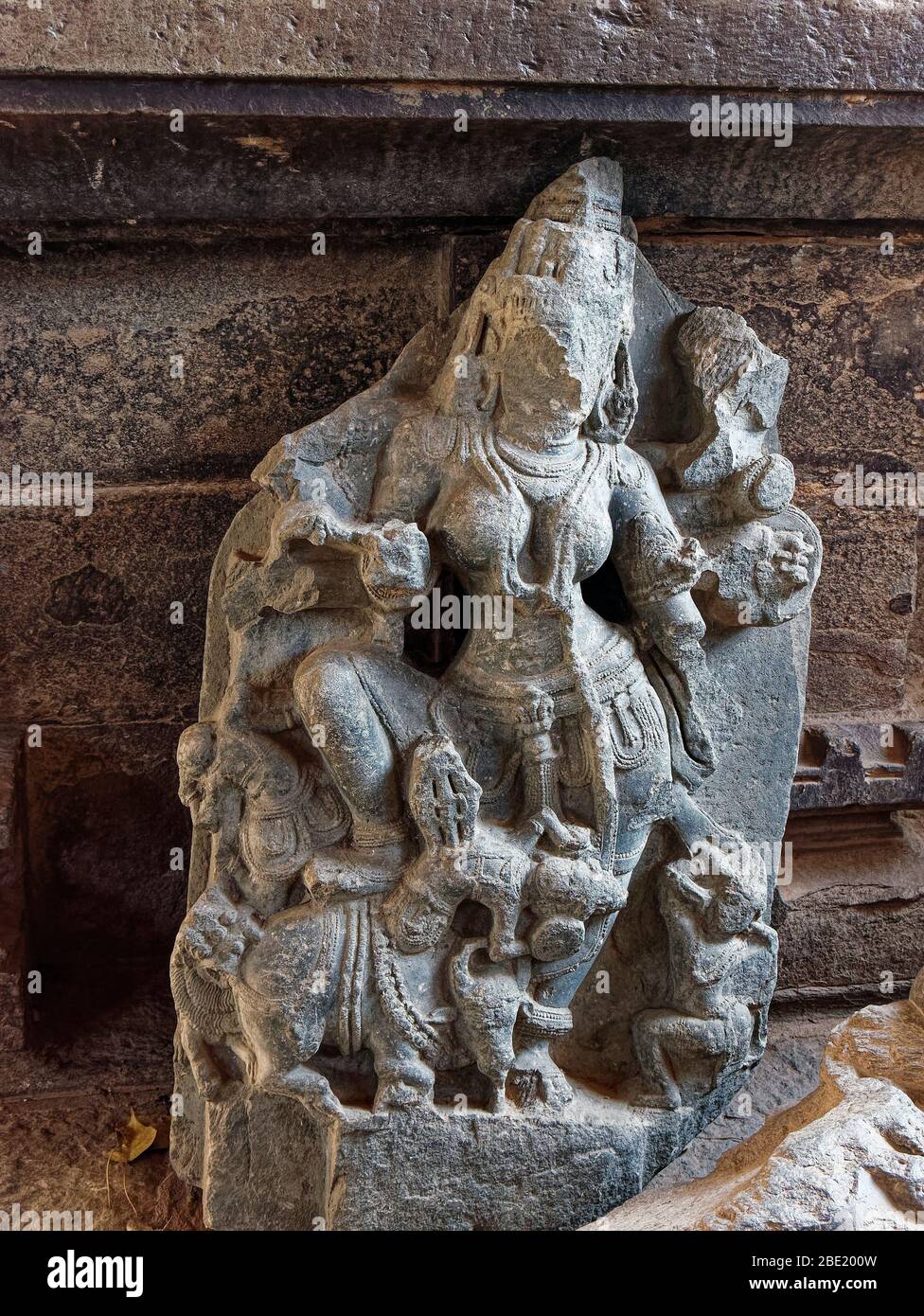 Hinduistische Göttin Mahishasur Mardini Stockfoto