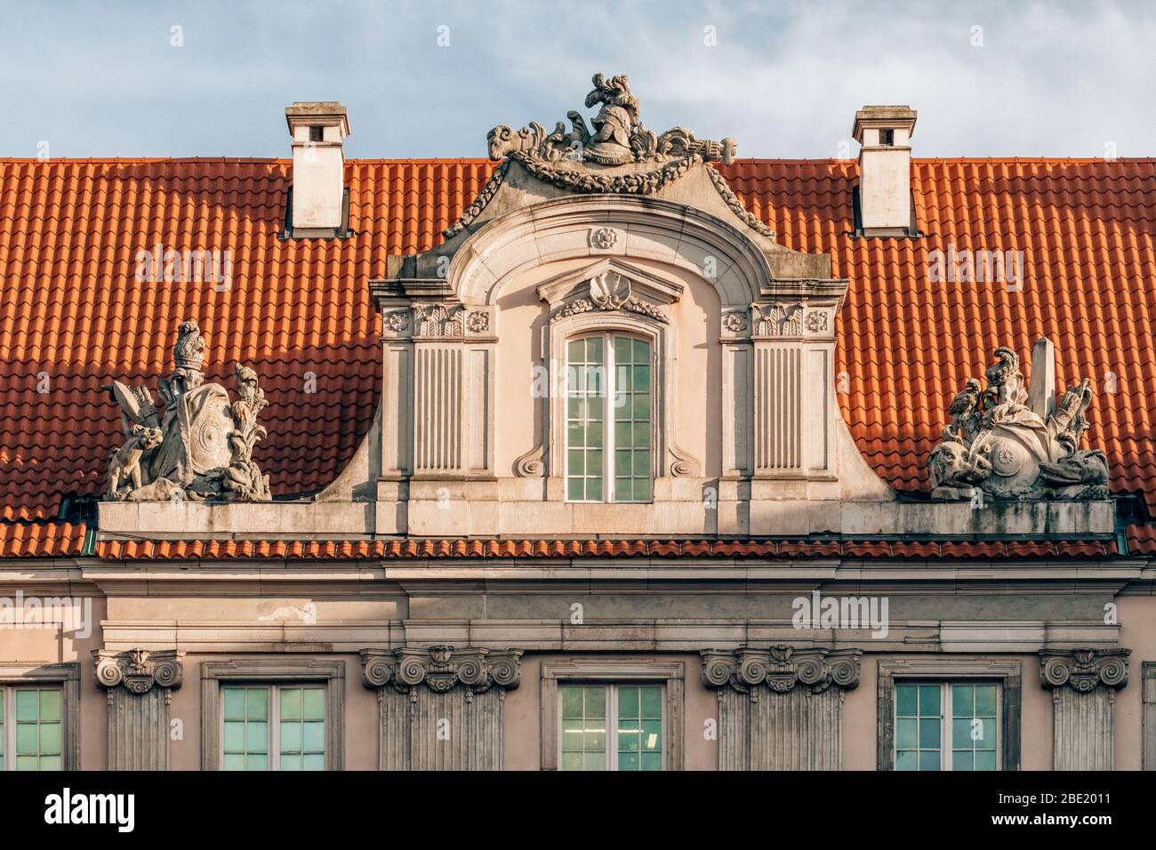 Architekturdetails des Königlichen Schlosses in Warschau Stockfoto