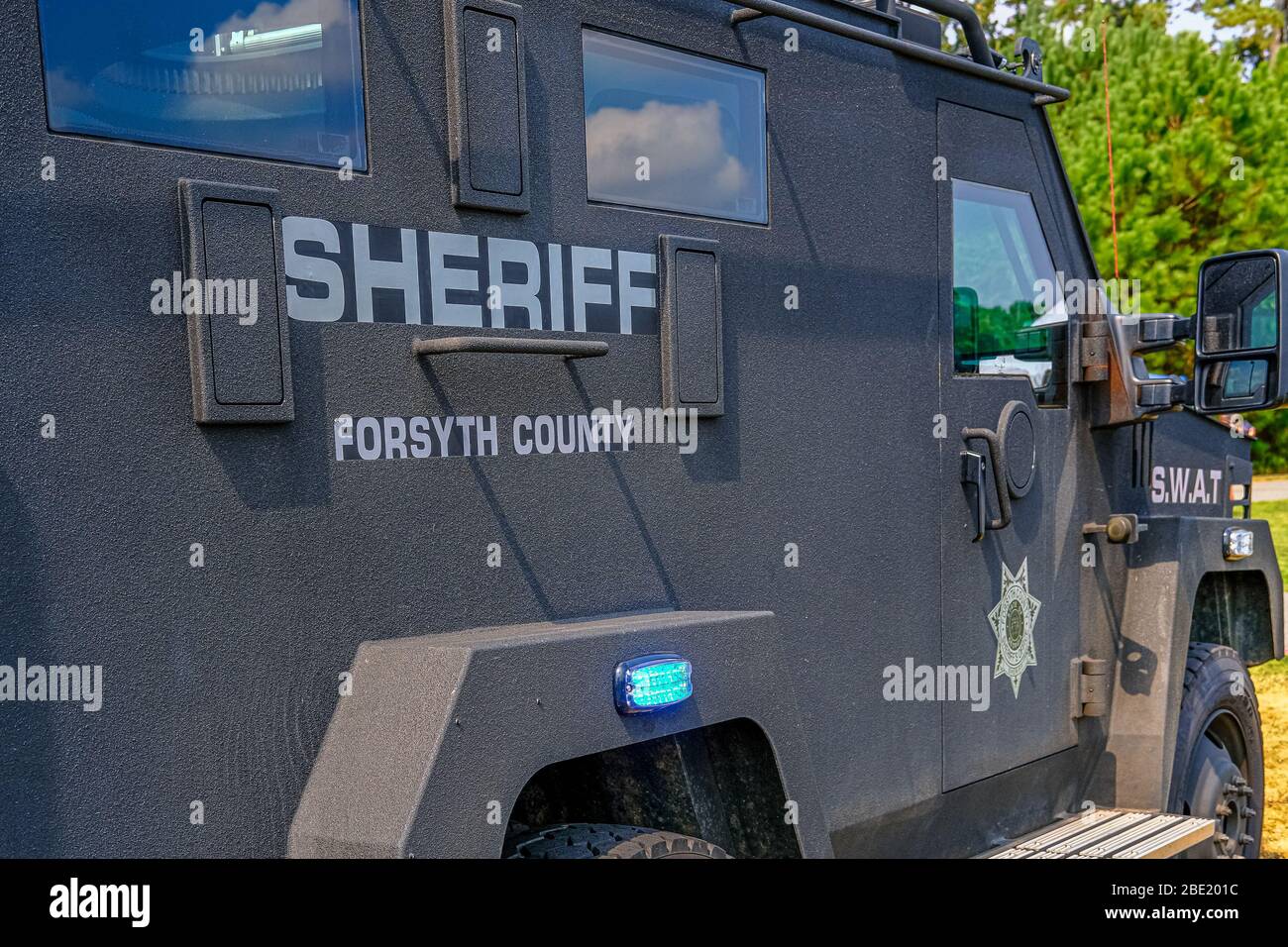 SWAT Truck von Forsyth County Sheriff Stockfoto