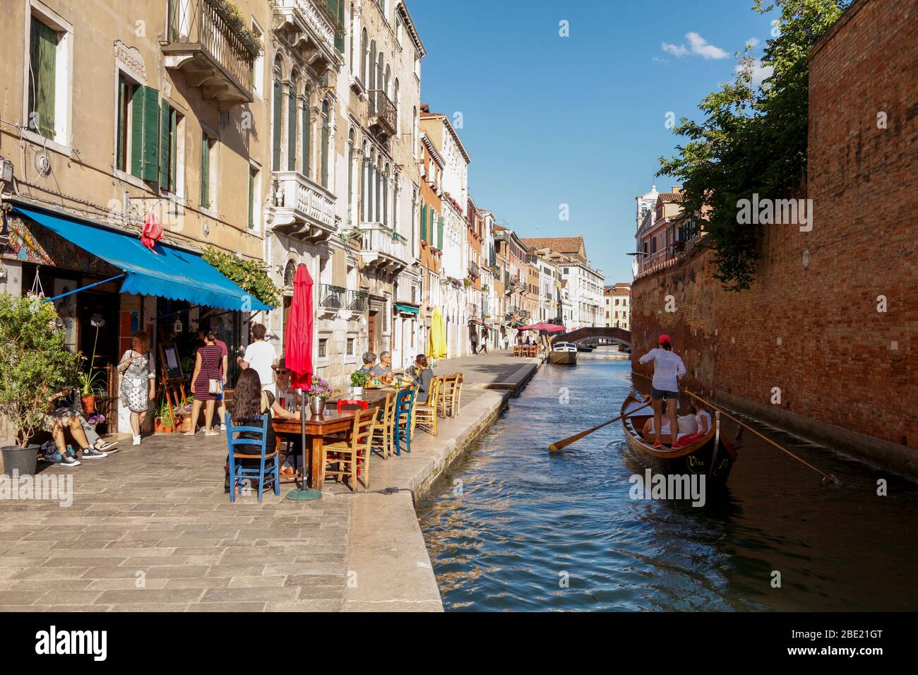 I-Venedig: Fondamenta della Misericordia, Sestiere Cannaregio; Rio della Misericordia Stockfoto