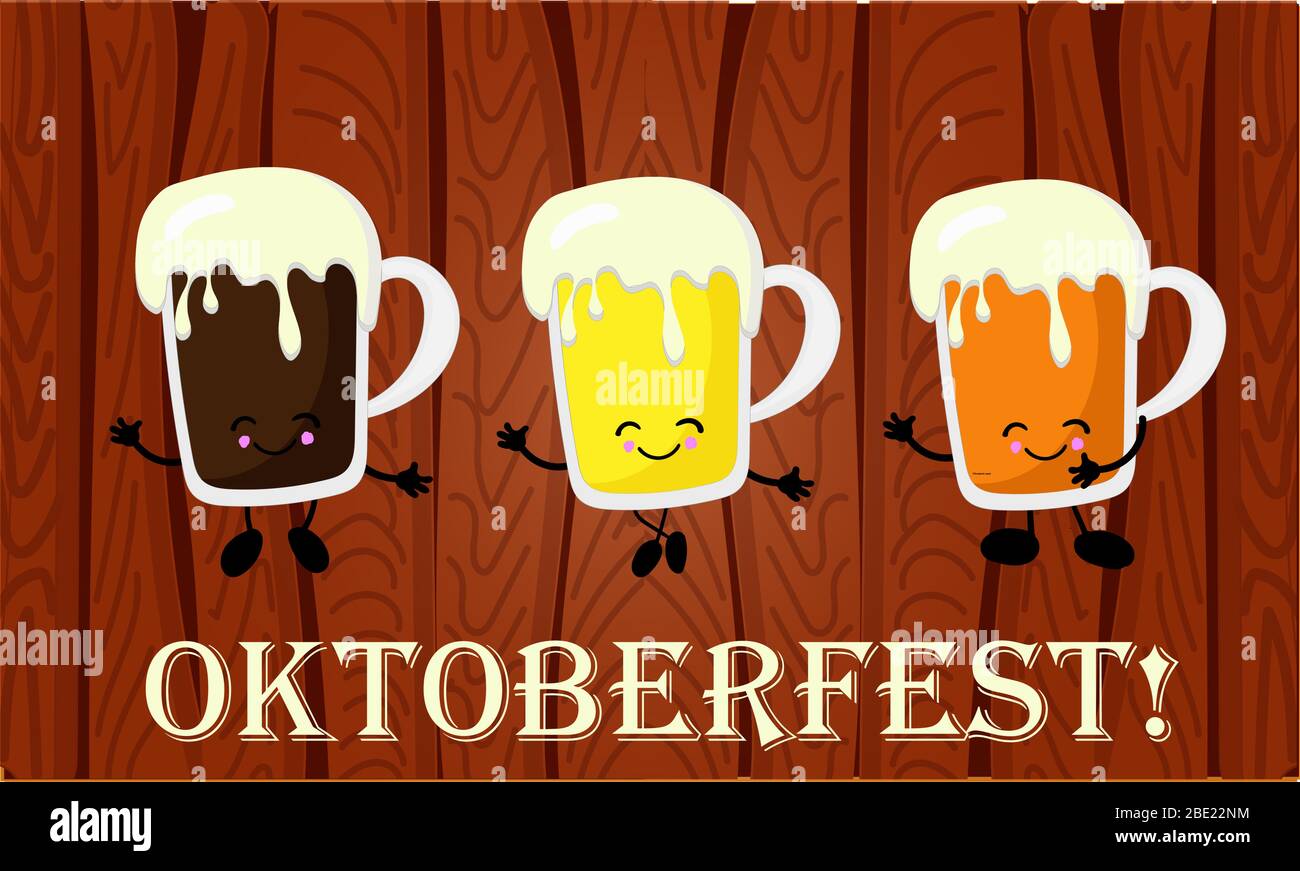 Oktoberfest Design Vektor Vorlage für Banner, Poster, Flyer, Menüs, etc. MULTI-ZEICHEN.. Stock Vektor