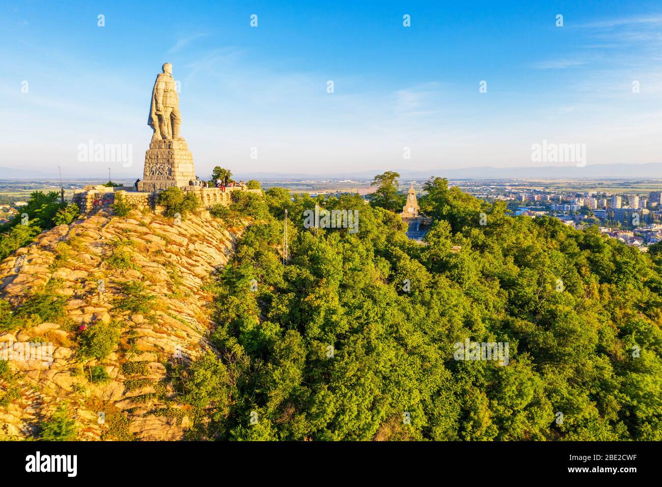 Europa, Bulgarien, Plovdiv, Statue von Alyoscha, einem sowjetischen Soldaten auf Bunarjik Hügel Stockfoto