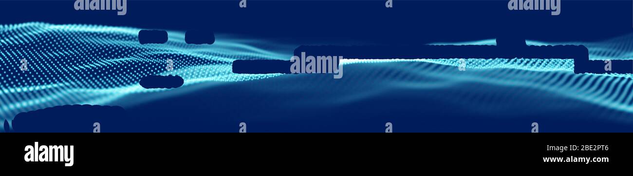 Blaue digitale Welle abstrakte Vorlage. Stock Vektor