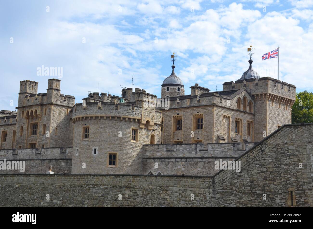 Der Tower of London an der Themse, Großbritannien Stockfoto