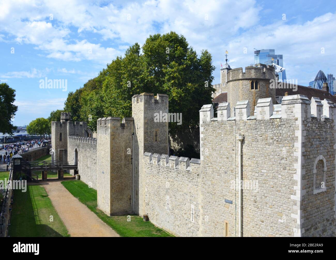Der Tower of London an der Themse, Großbritannien Stockfoto
