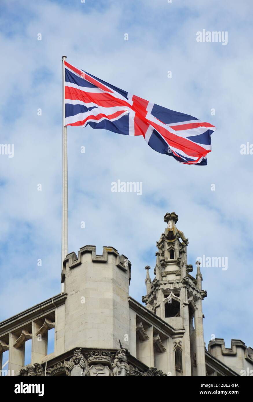 Winkende Flagge für Großbritannien Stockfoto