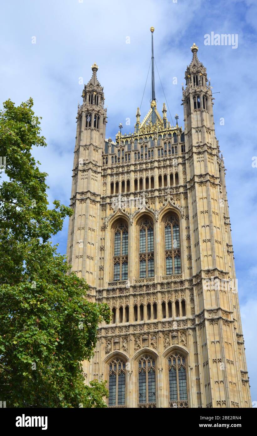 Palace of Westminster in London, Großbritannien Stockfoto