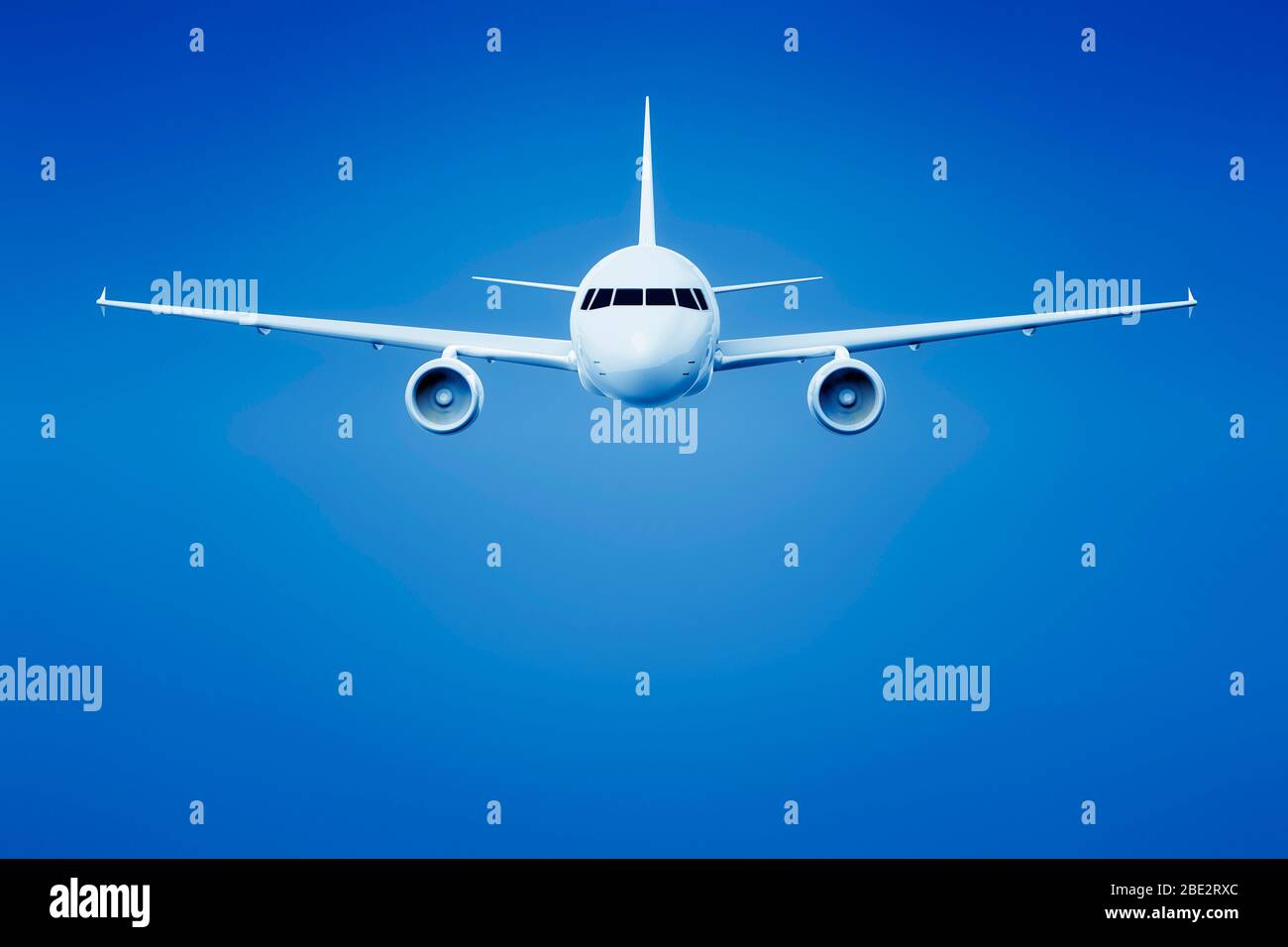 Ein Flugzeug in der Luft Stockfoto