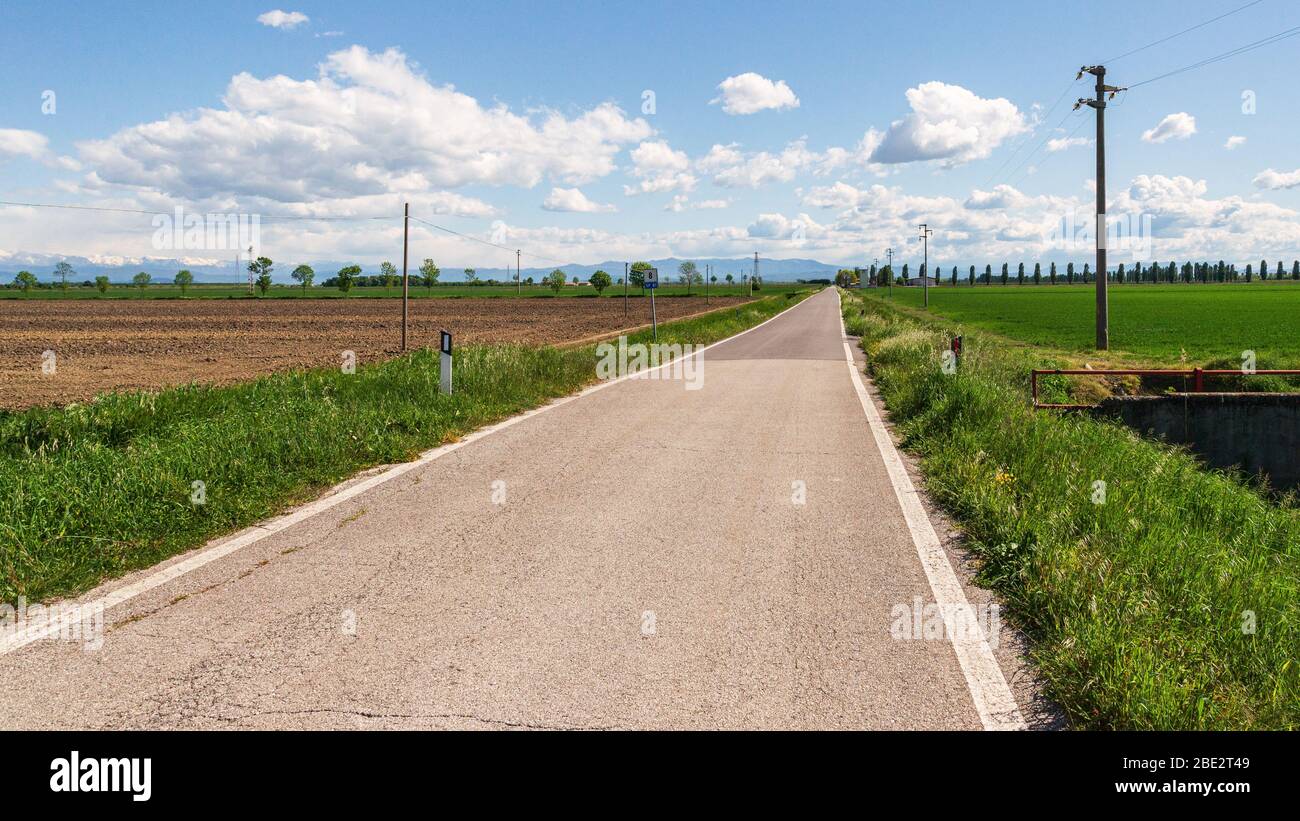 Landschaft in der Umgebung der Lagune von Grado, Görz, Italien Stockfoto