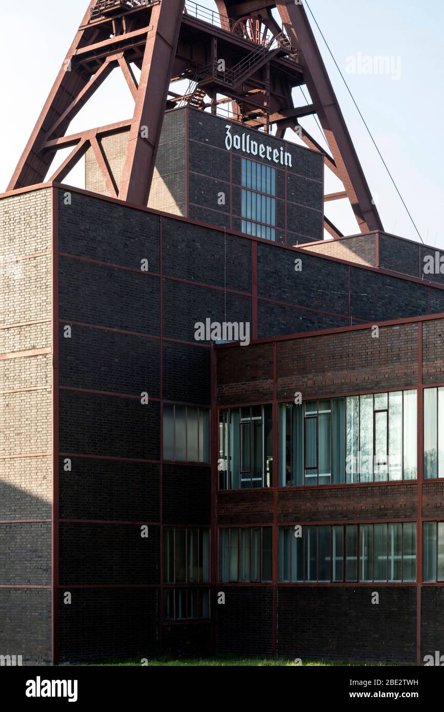 Zeche Zollverein, Europäische Route der Industriekultur und Weltkulturerbe der UNESCO Stockfoto