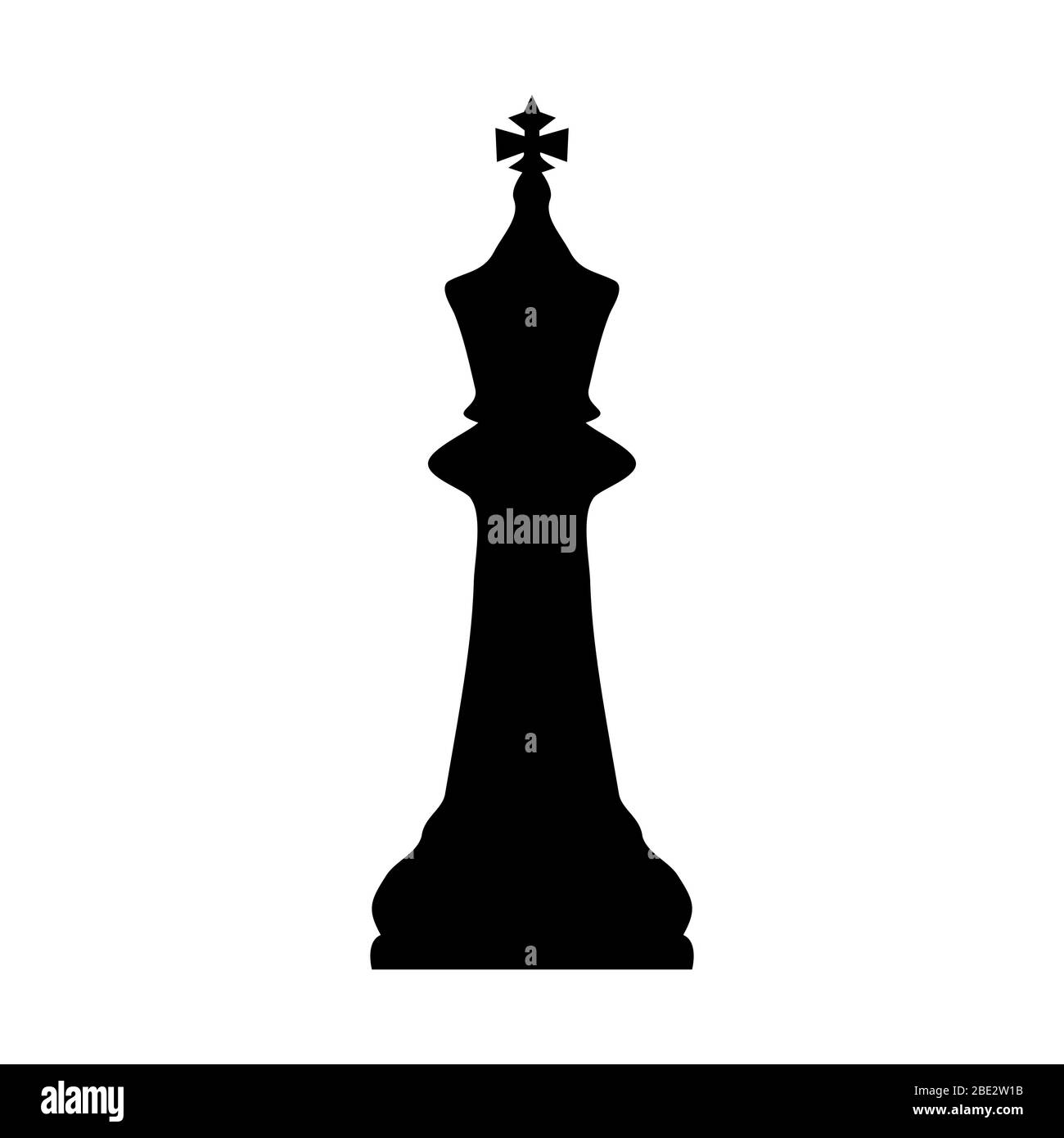 Schach König Silhouette, schwarz minimalistischen flachen Vektor Illustration Symbol Stock Vektor